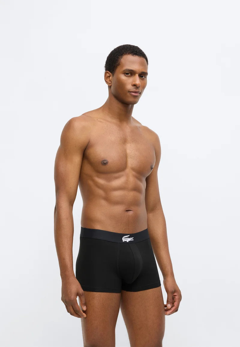 Lacoste Court Underwear Lot de 3 boxers stretch – blanc, vert, noir
