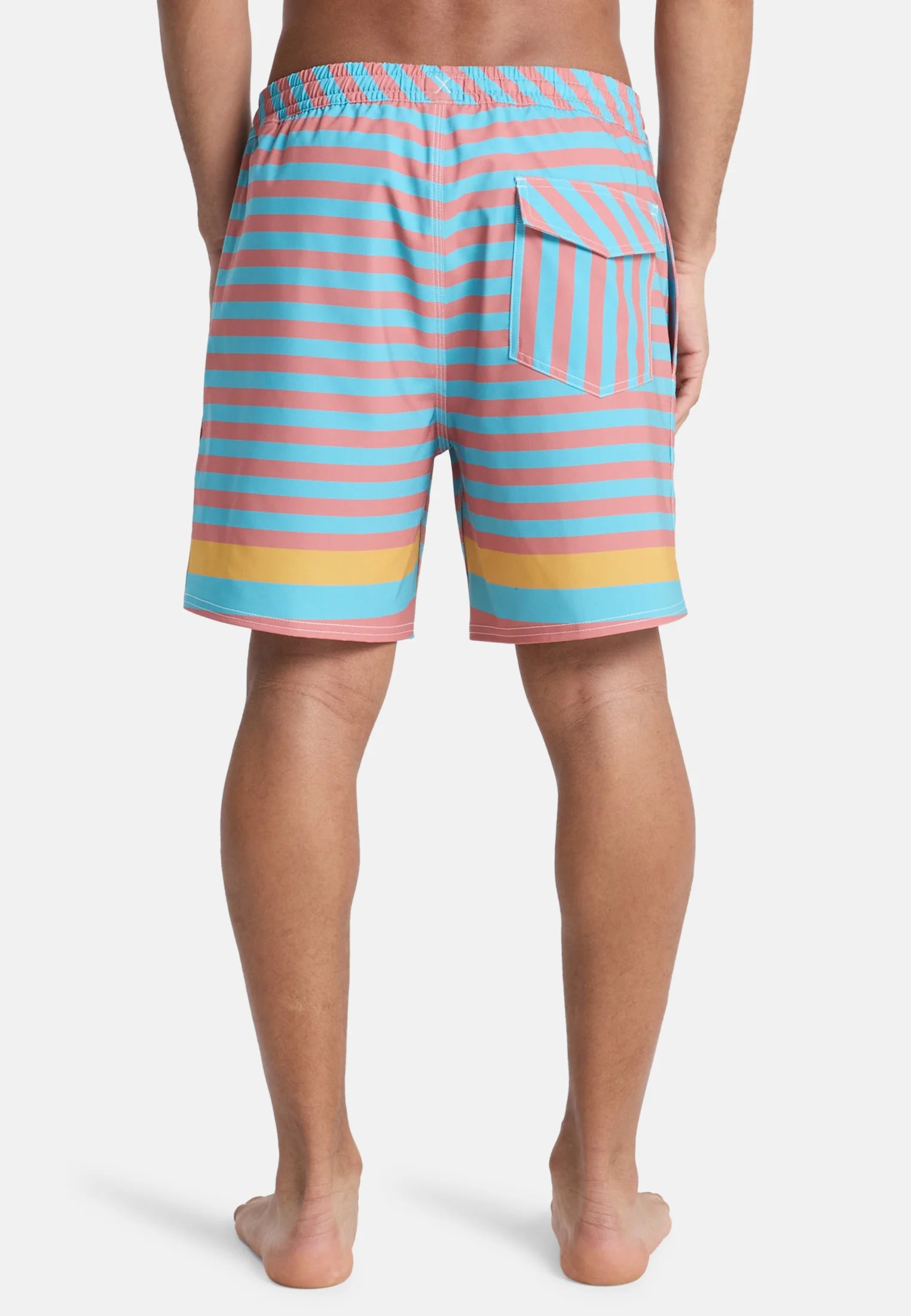 Plavecké šortky Quiksilver BTZ Stripe Volley – béžové