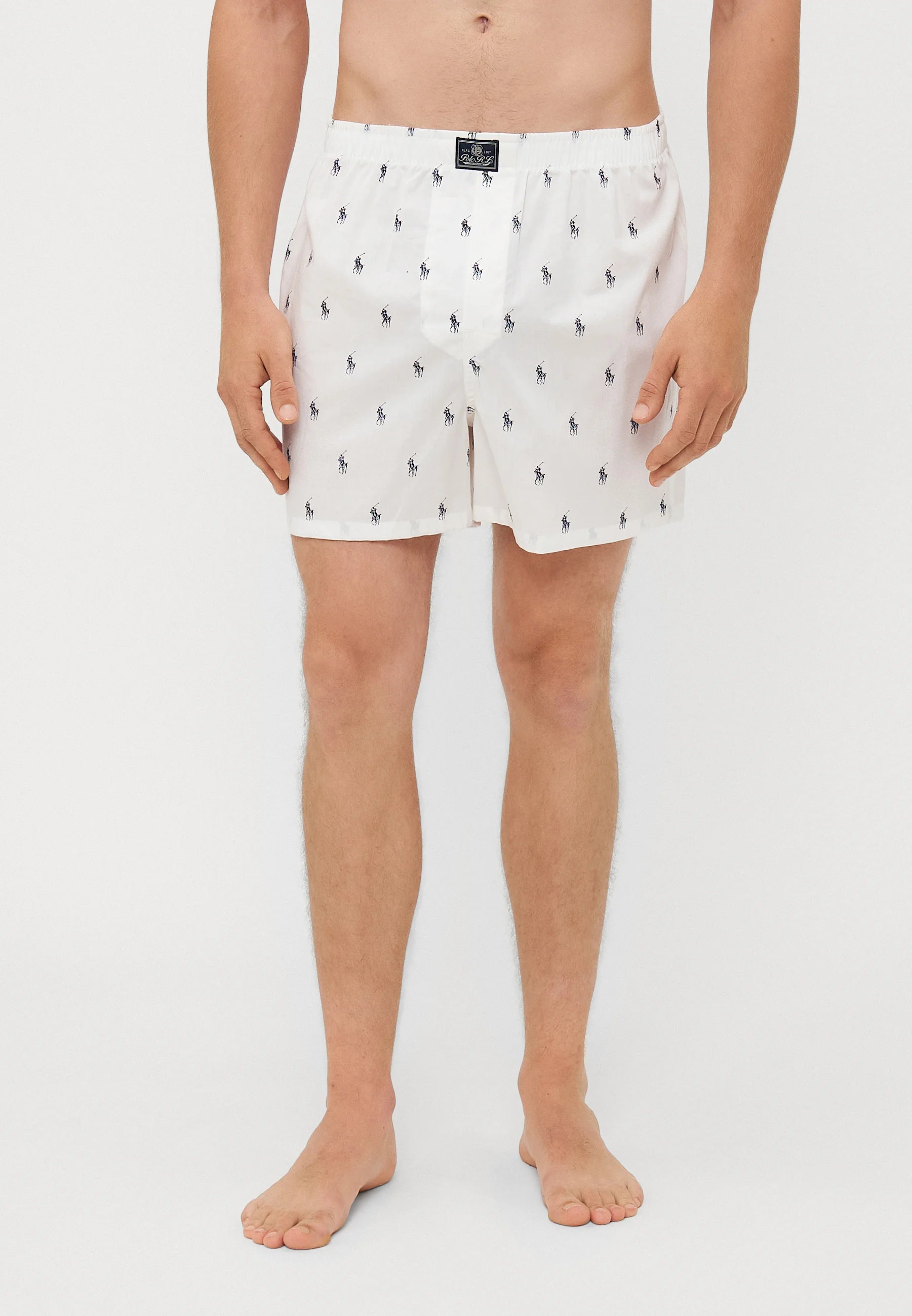Boxer aperti in cotone Polo Ralph Lauren – Confezione da 3 – Bianco, verde, blu scuro