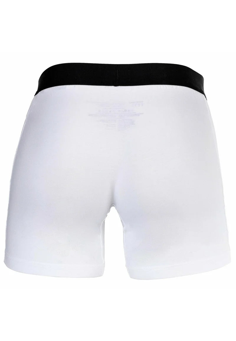 BOSS 6 Pack One Stretch Logo Trunks – černá, šedá, bílá
