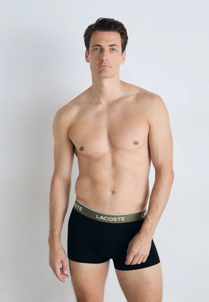 Lacoste Court Classic Stretch Trunks 3 Pack – černá, Delphinium, Olive, Methylen