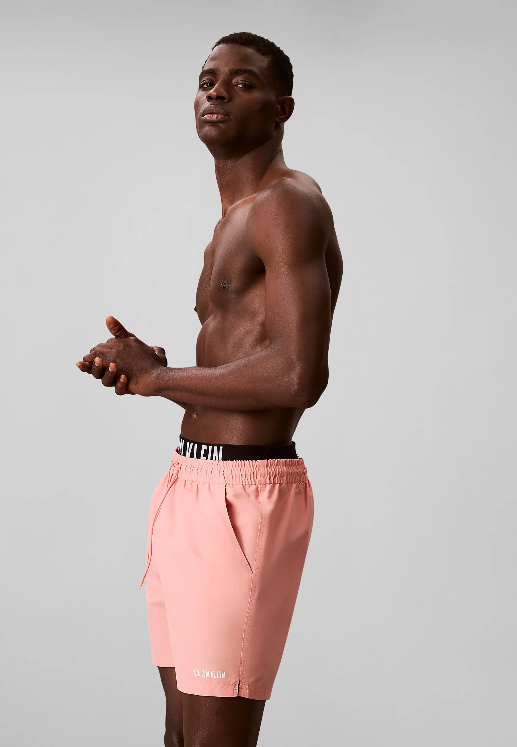 Calvin Klein Medium Drawstring Swim Shorts – Sugar Pink