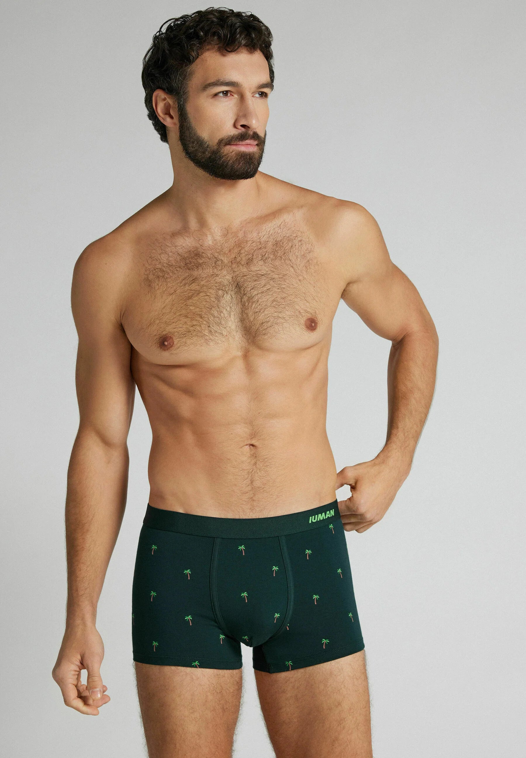 IUMAN Intimissimi Uomo Stretch Cotton Trunks – Zelené