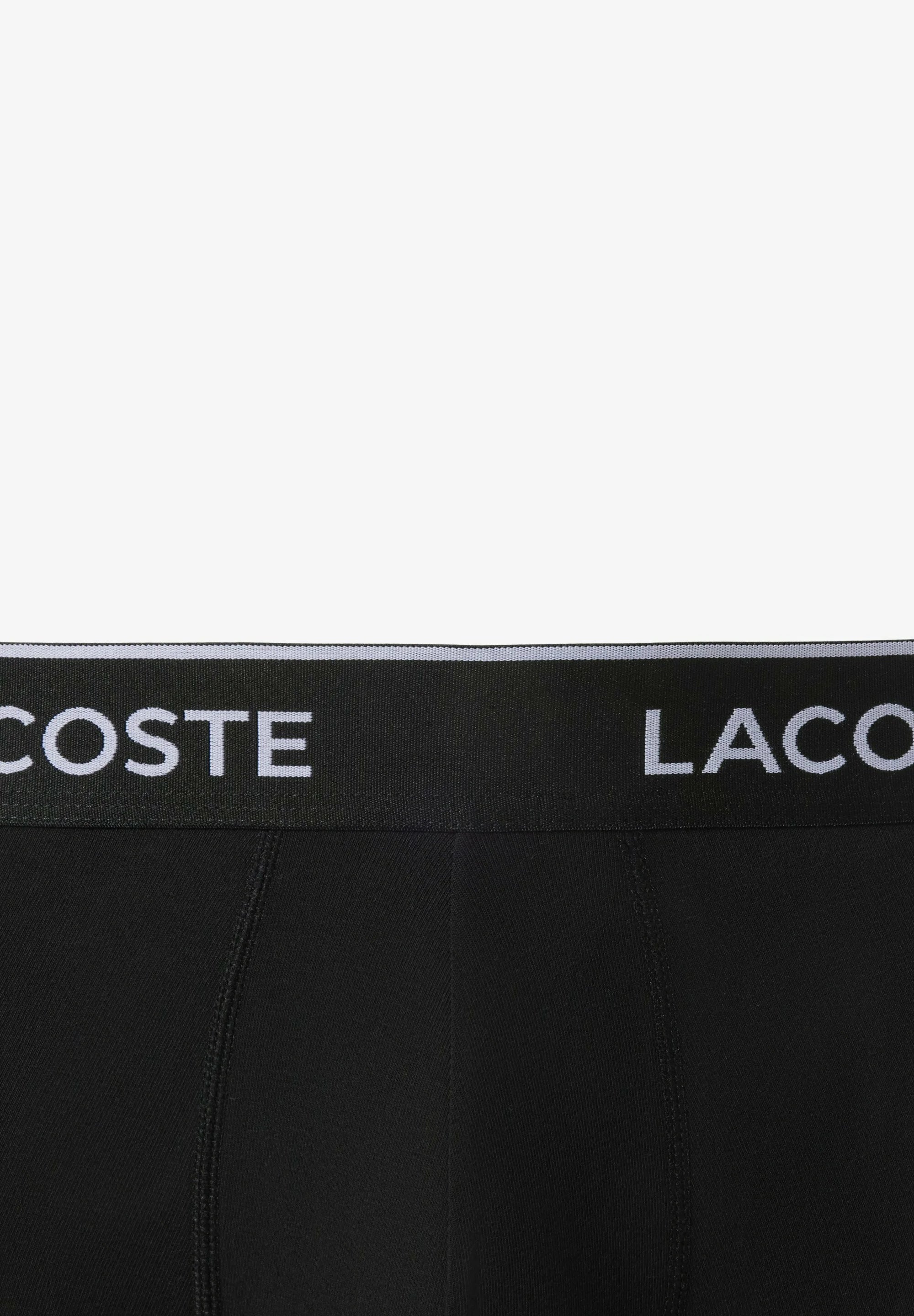 Lacoste 6 Pack Casual Stretch Logobund Trunks – Black