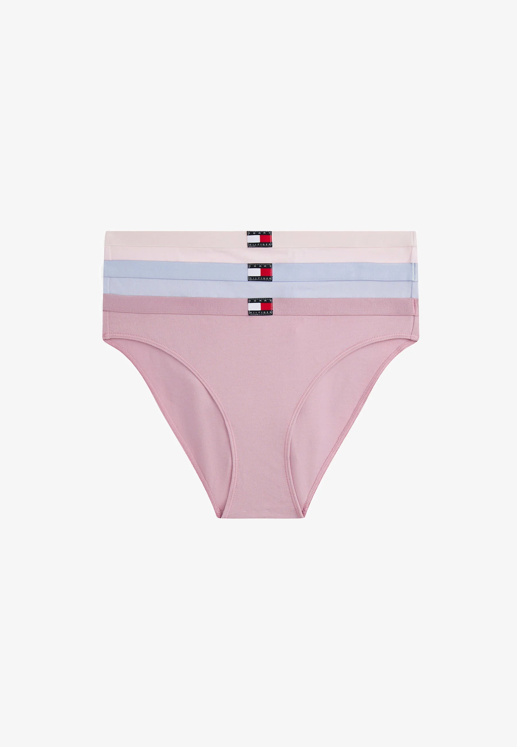 Tommy Hilfiger Heritage Slips – Lot de 3, Lilas, Mystic Orc, Rose Clair