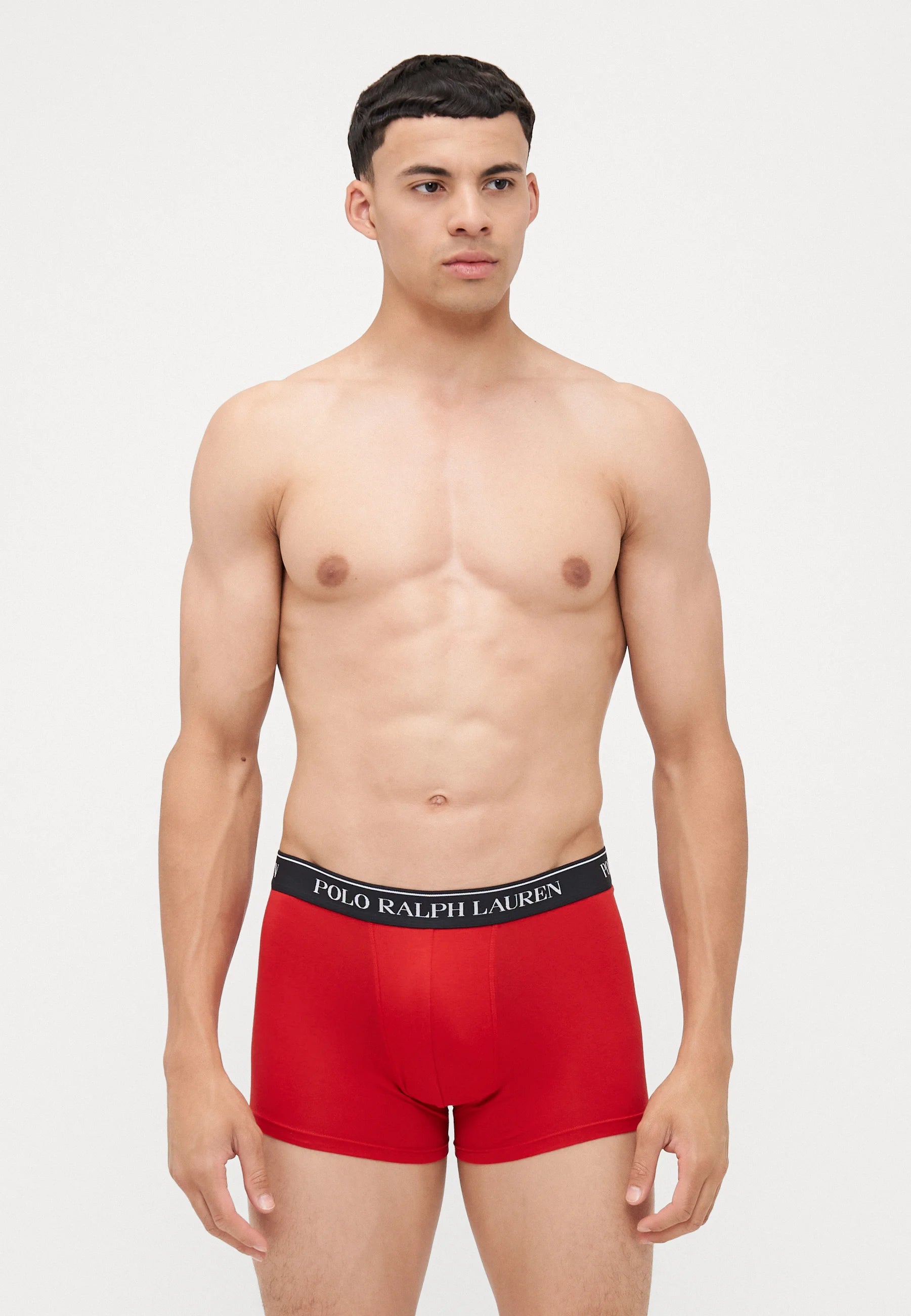 Polo Ralph Lauren Cotton Stretch Trunks – 5 Pack – White, Red, Royal, Grey Heather, Black