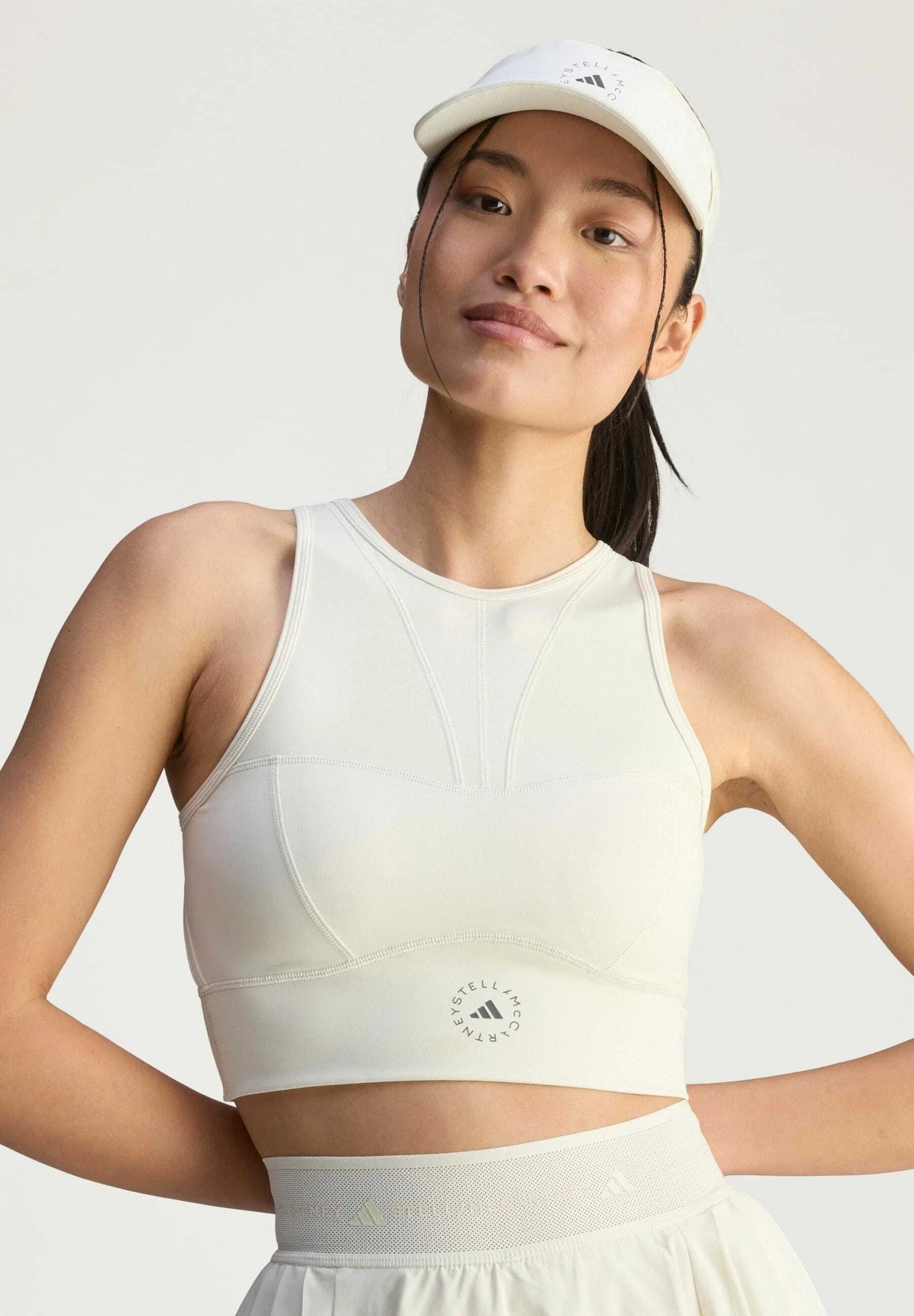 Soutien-gorge de sport Adidas by Stella McCartney Training Crop Medium Support – Almond Milk SMC
