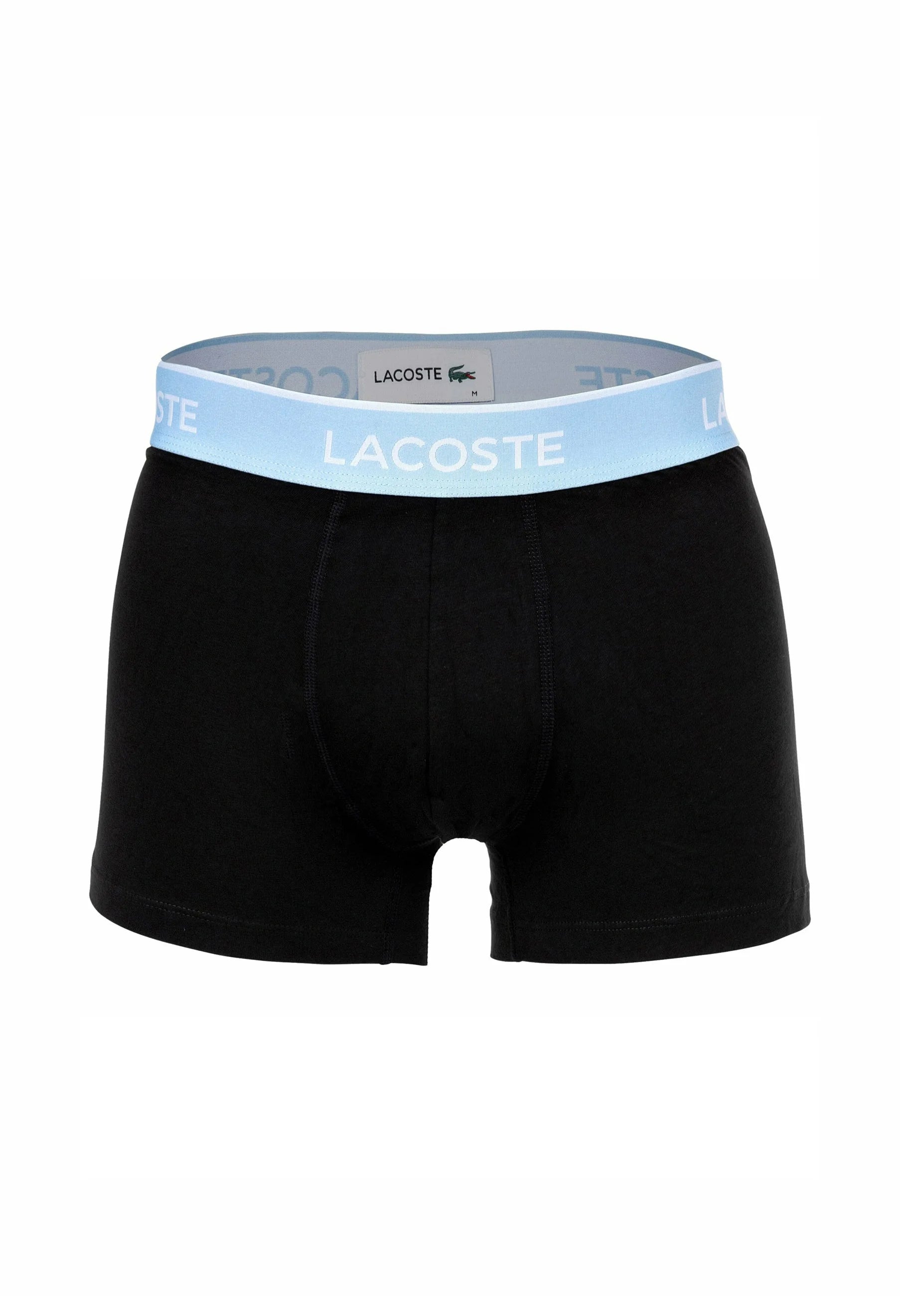 Lacoste 6 Pack Logobund Trunks – Black, Blue, Grey
