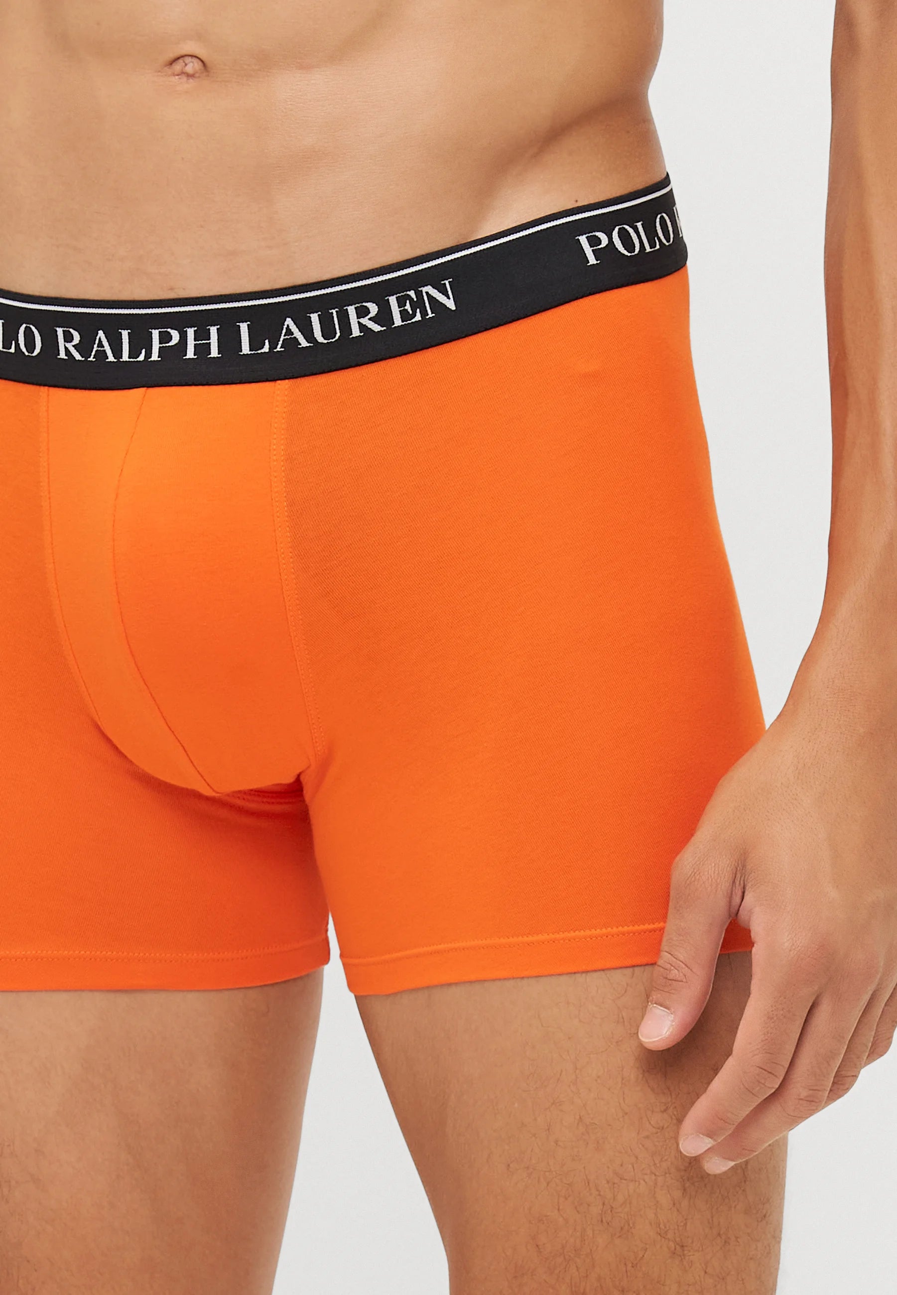 Polo Ralph Lauren Boxer en coton stretch – Lot de 3 – Orange, Vert, Noir