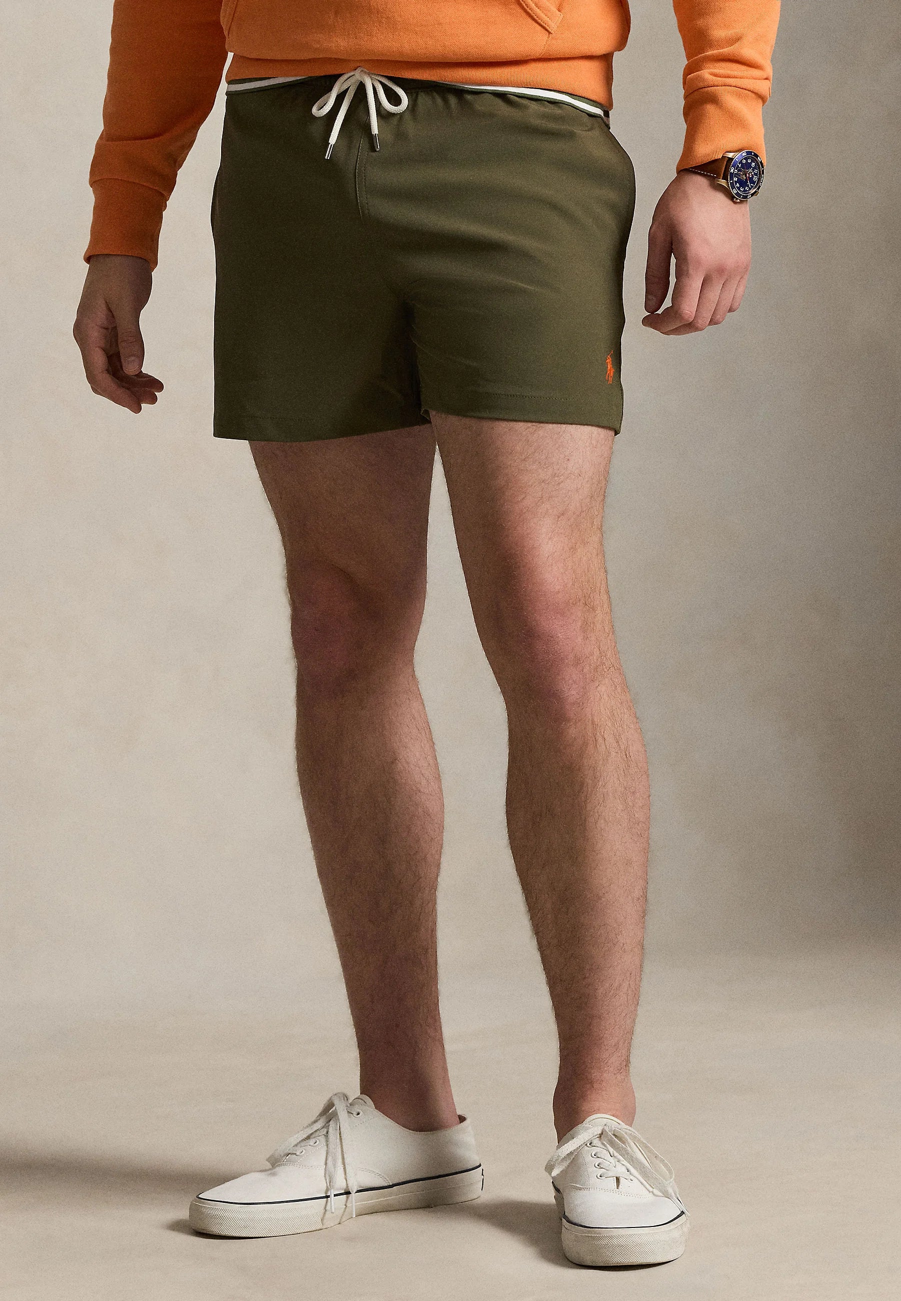 Short de bain coupe slim Polo Ralph Lauren Canopy Olive Traveler - Olive