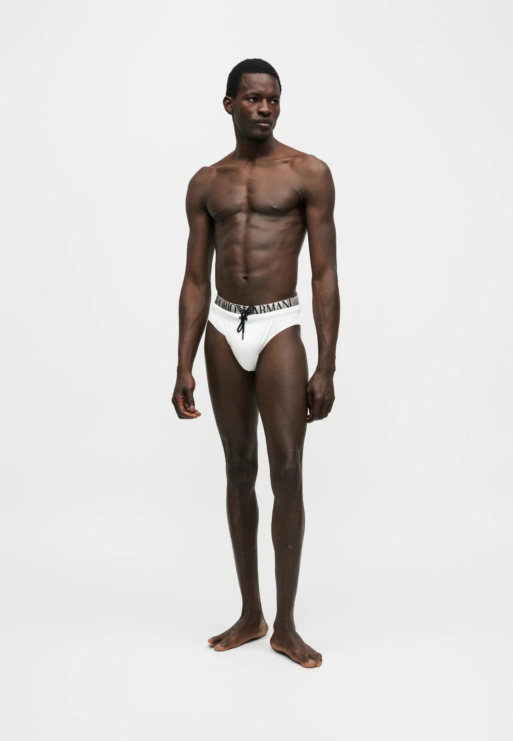 Plavecké kalhotky Emporio Armani EA7 Logoband – bílé
