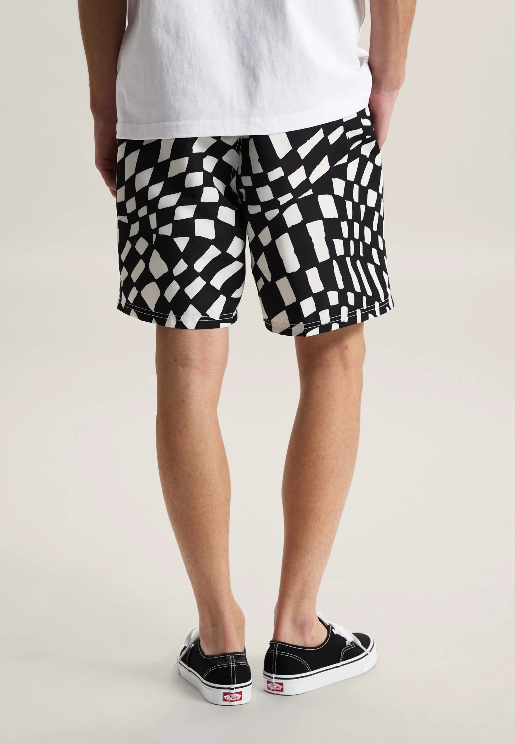 Short de bain imprimé élastique Vans Primary – Noir