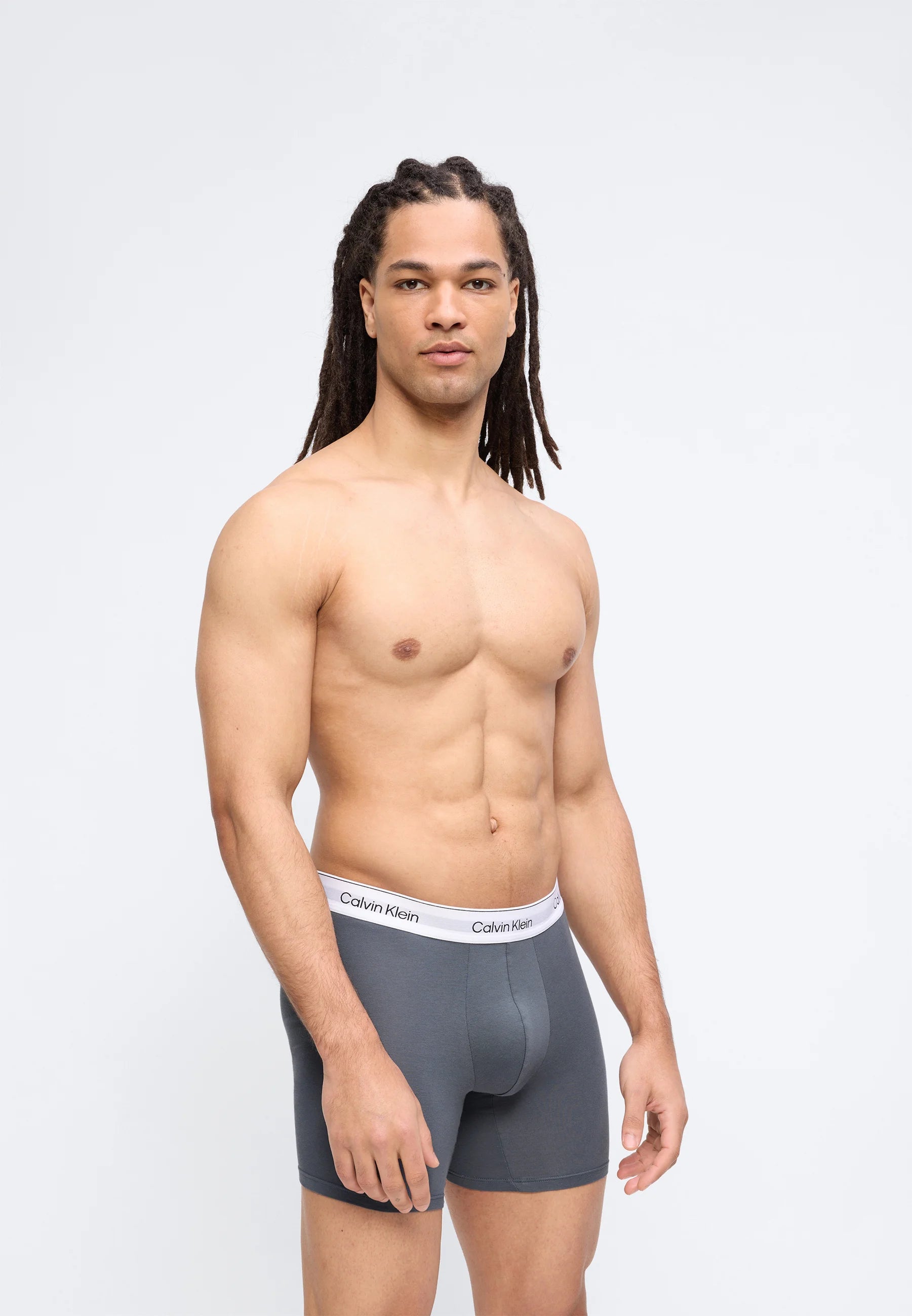 Calvin Klein Icon Cotton Stretch Briefs - Lot de 3 - Blanc, Bleu Tulipe, Turbulence