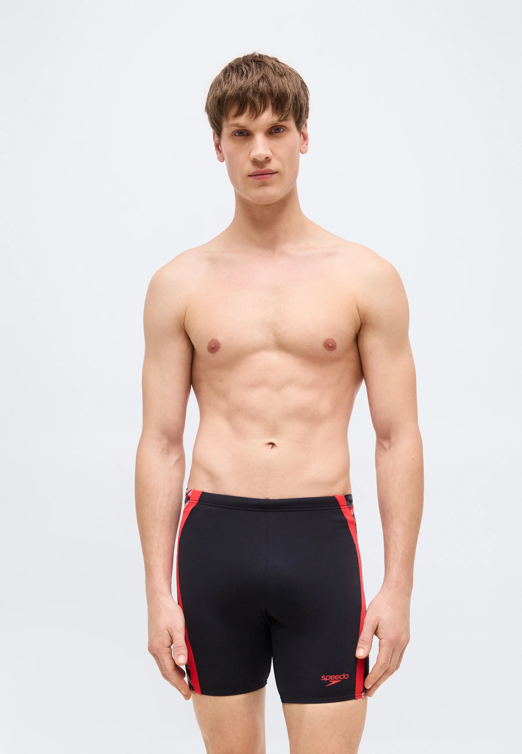 Speedo Hyperboom Mid Jammer – Anthracite, Rouge à haut risque