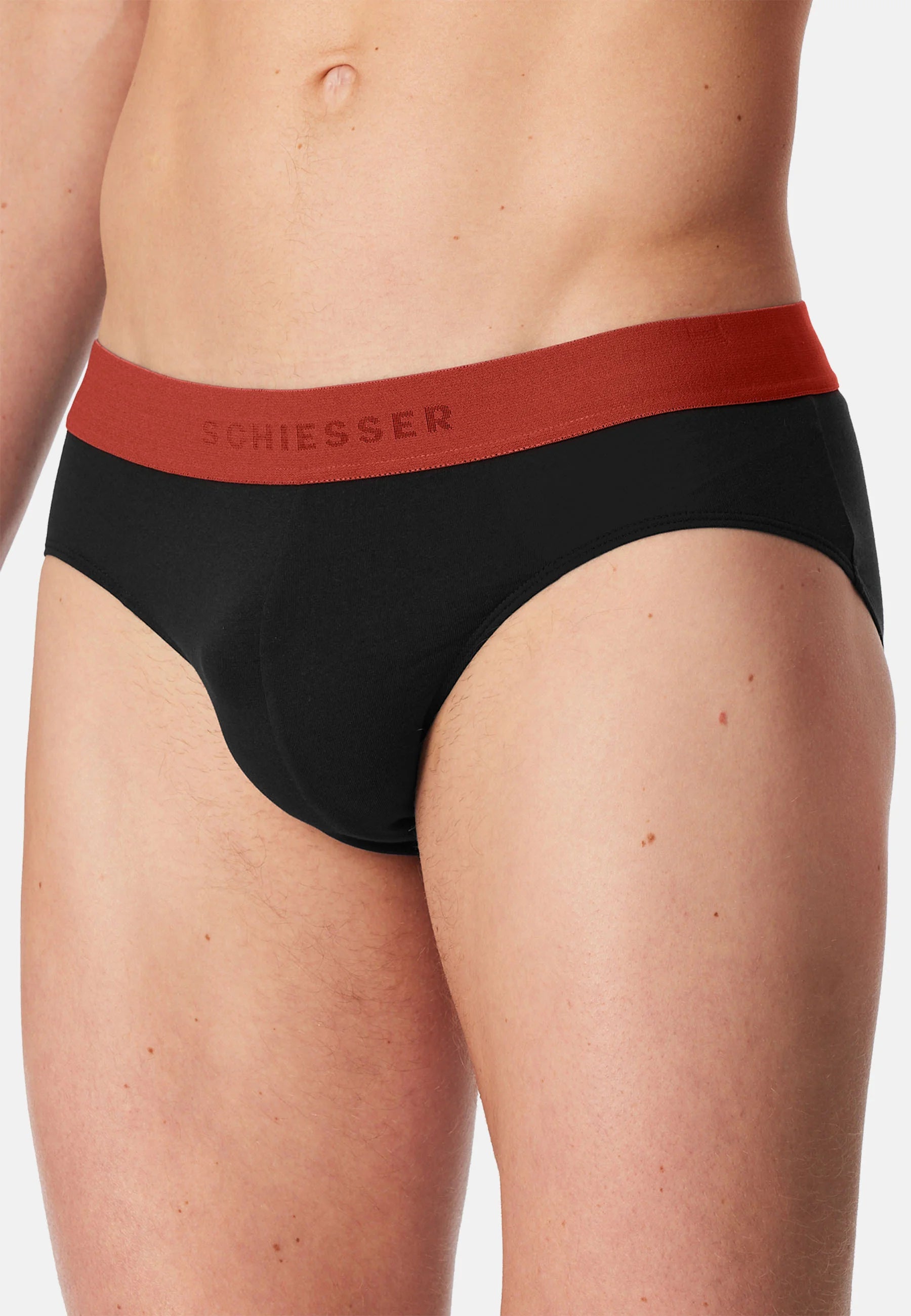 Schiesser 95 5 10 Pack slipy – černé, modré, červené
