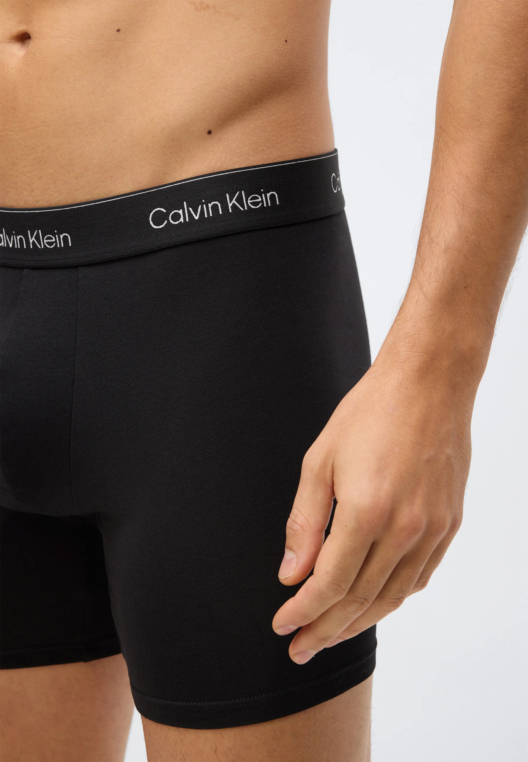 Calvin Klein Icon Cotton Stretch Slips – 3er-Pack – Schwarz