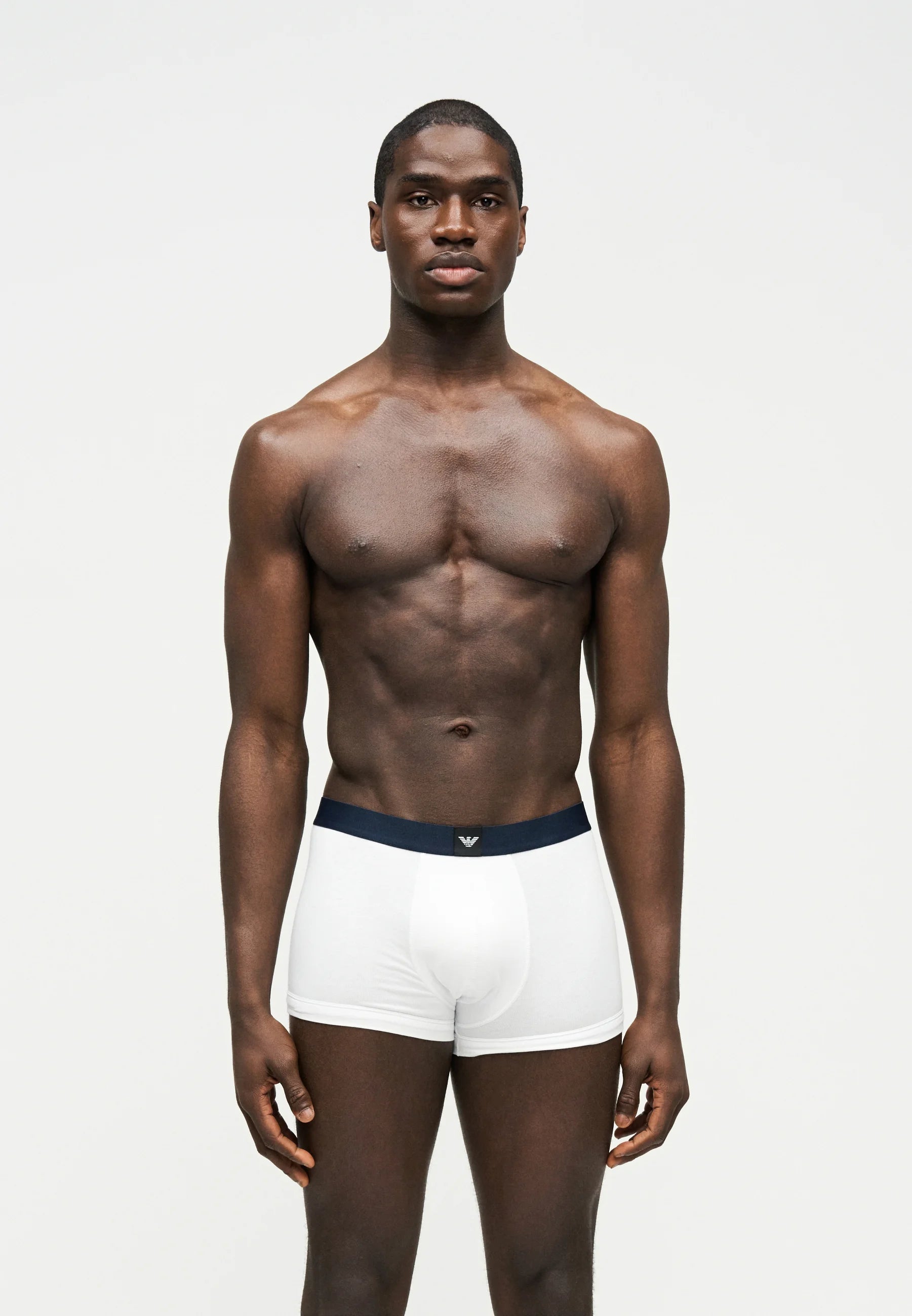 Emporio Armani ESSENTIAL Logo Label 3er-Pack Unterhosen – Salbei, Orion, Weiß