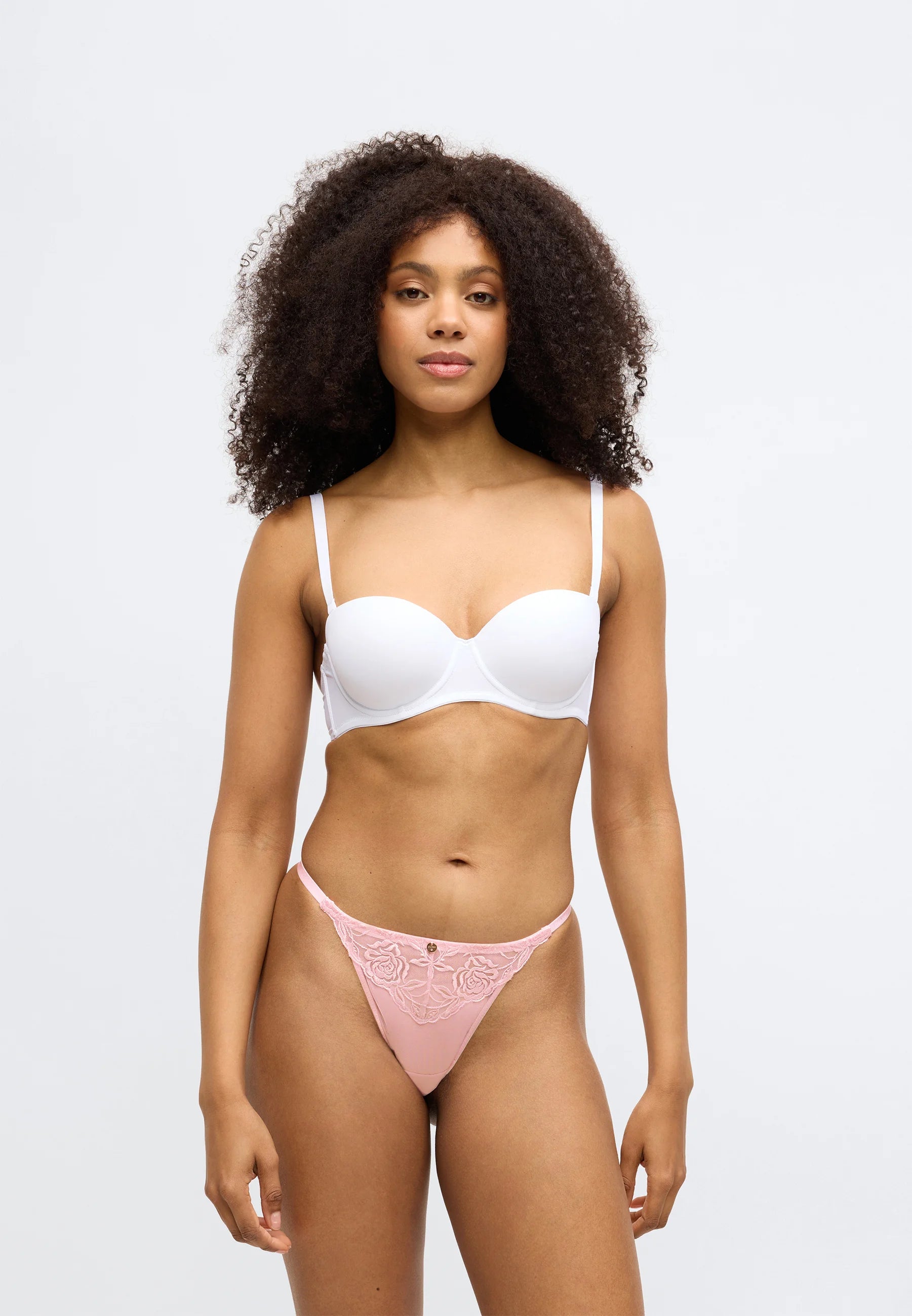 Guess Amelie String en dentelle – Rose