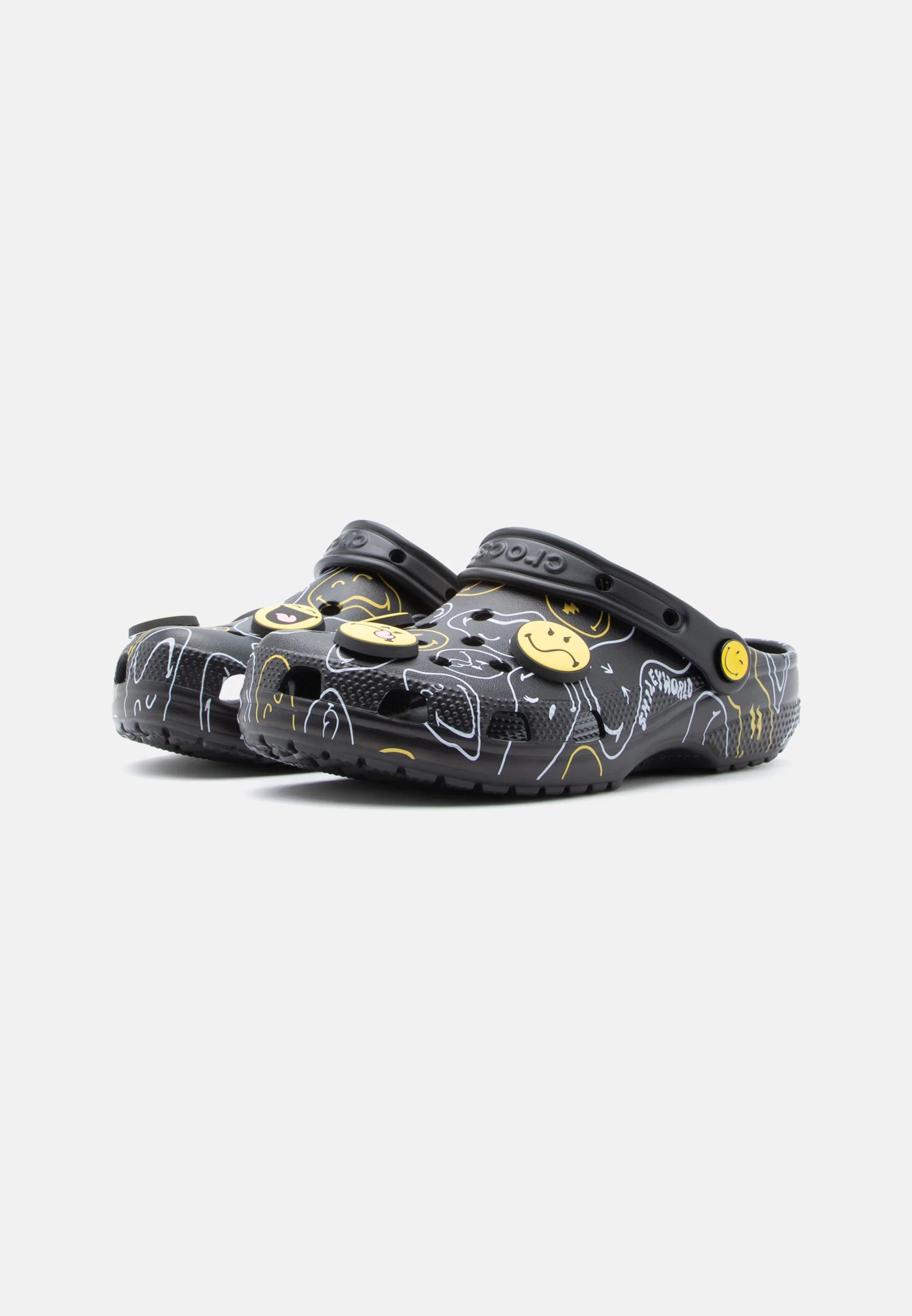 Mules unisexes Crocs Smiley Classic – Multicolore