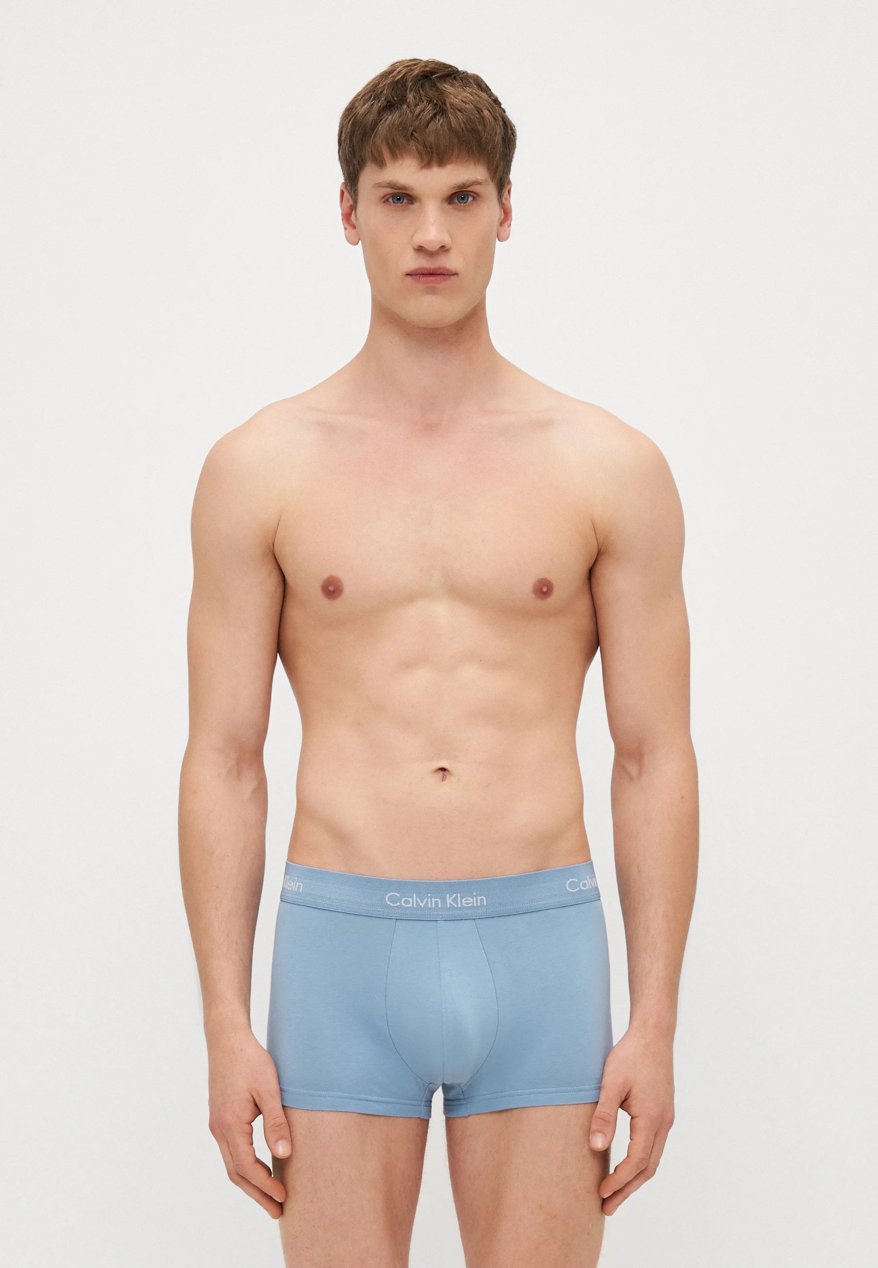 Calvin Klein Cotton Stretch Trunks – 3 Pack – Faded Denim, Celadon Tint, Beau