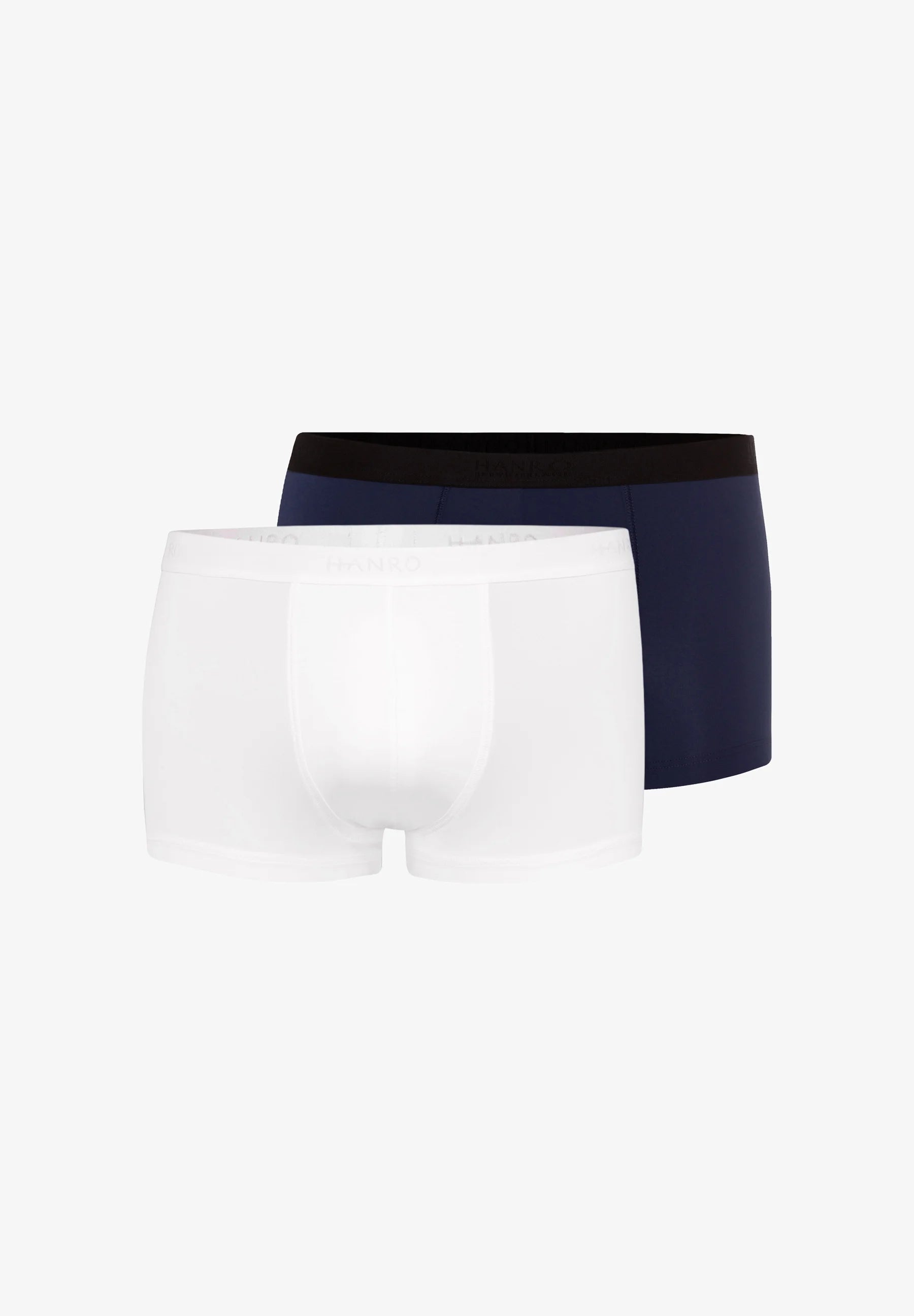 HANRO Lot de 2 Boxers – Blanc, Bleu Foncé