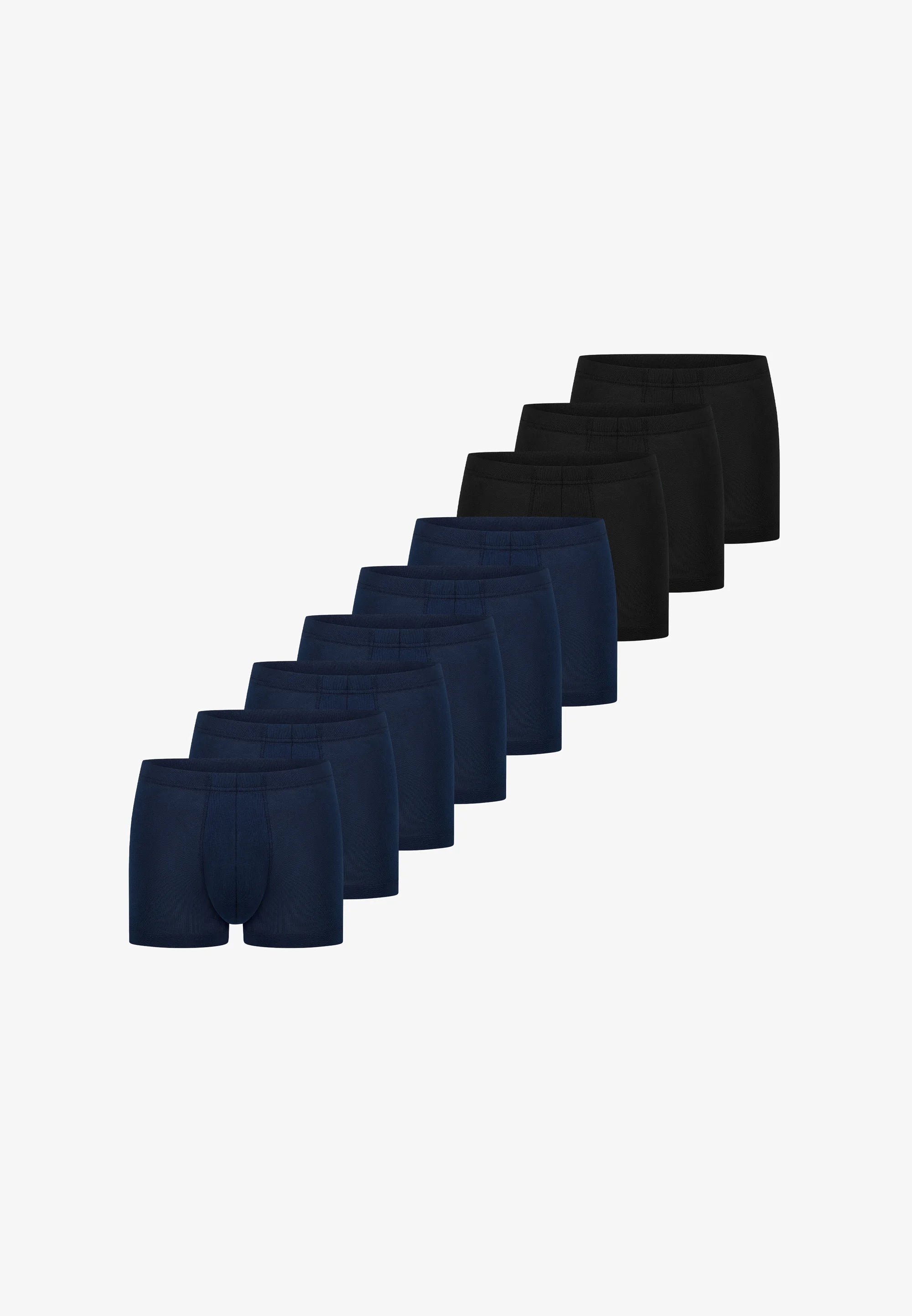 Schiesser Cotton Stretch Trunks – Dark Blue, Black