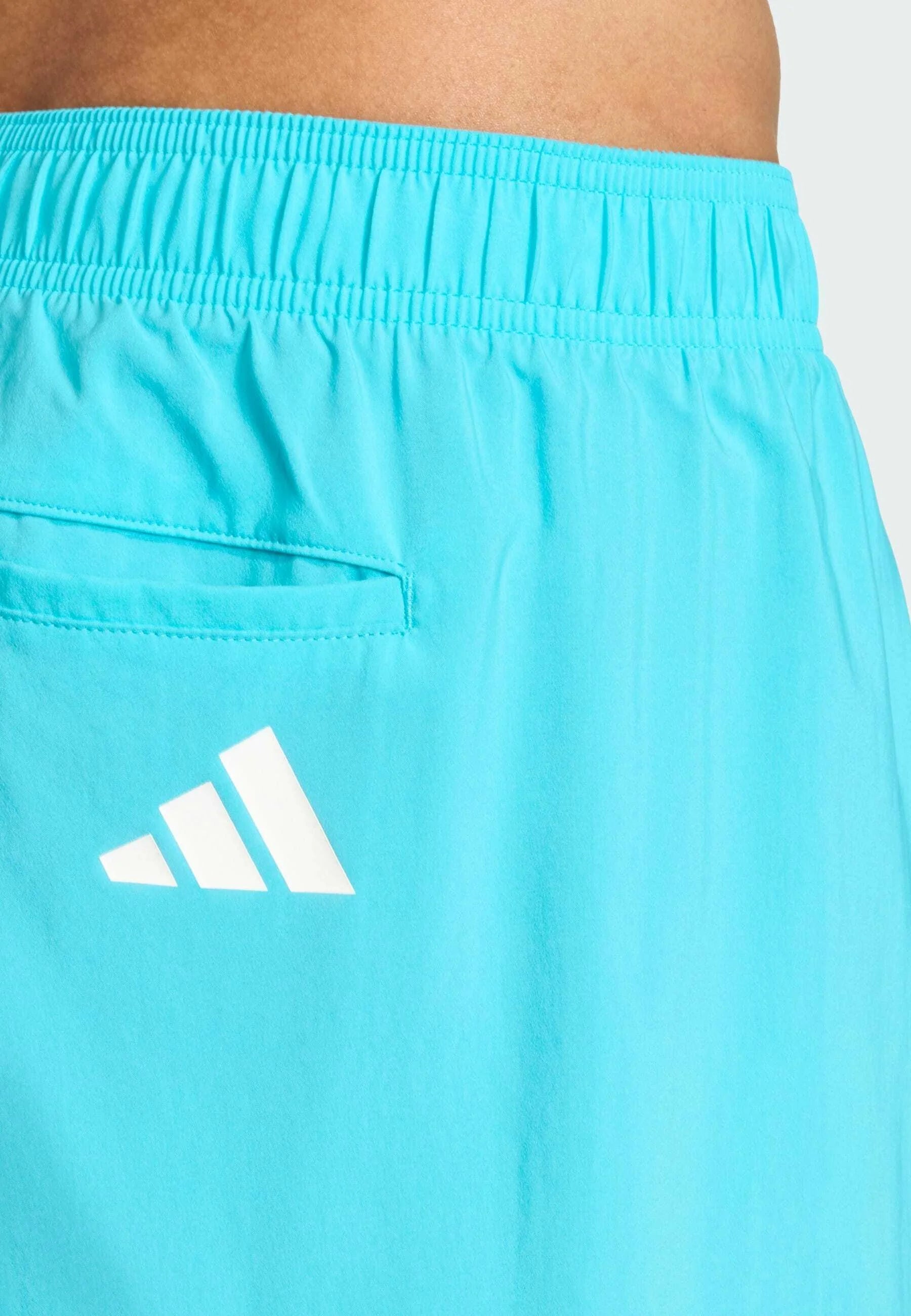 Pantaloncini da bagno Adidas Sportswear 3 Stripes 8 pollici - Ciano lucido, bianco