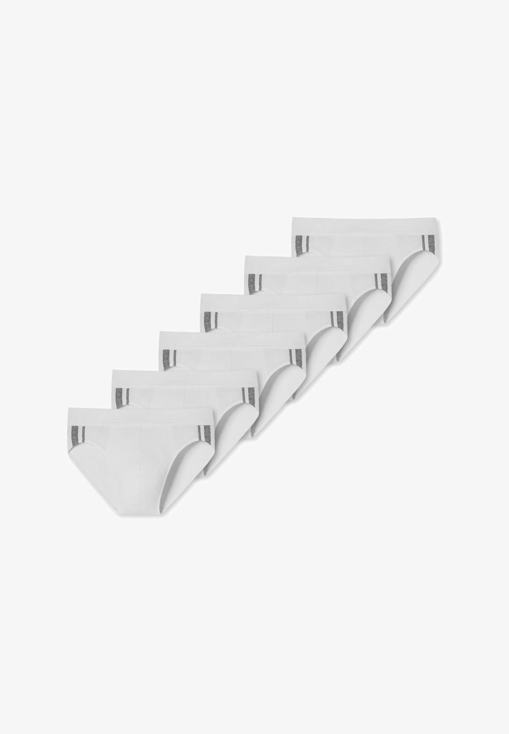 Schiesser Streifen Lot de 6 slips – Blanc