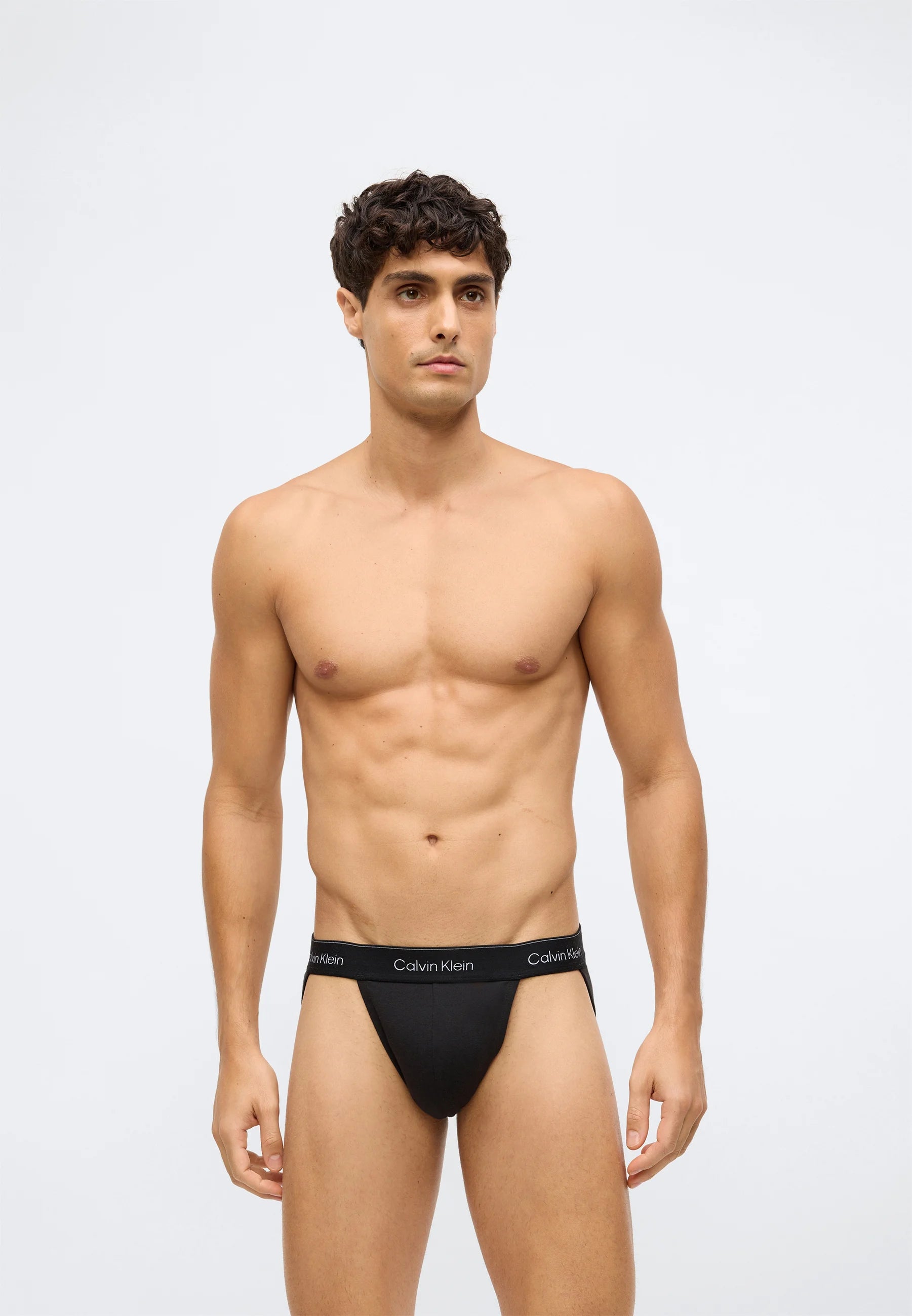 Sospensori elasticizzati in cotone Calvin Klein – Confezione da 3 – Nero, Gesso, Currie