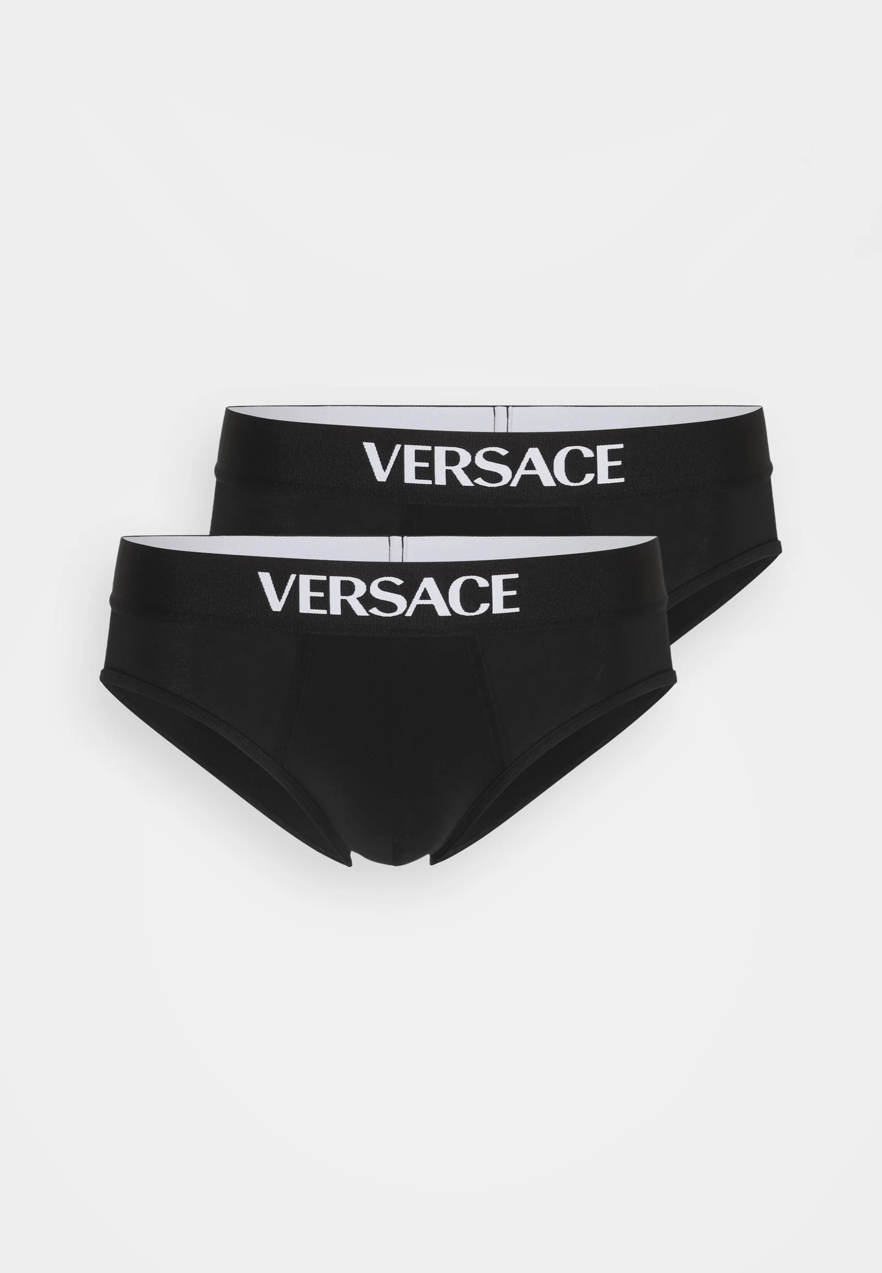 Versace Cotton Stretch Briefs – Low Rise – 2 Pack – Black