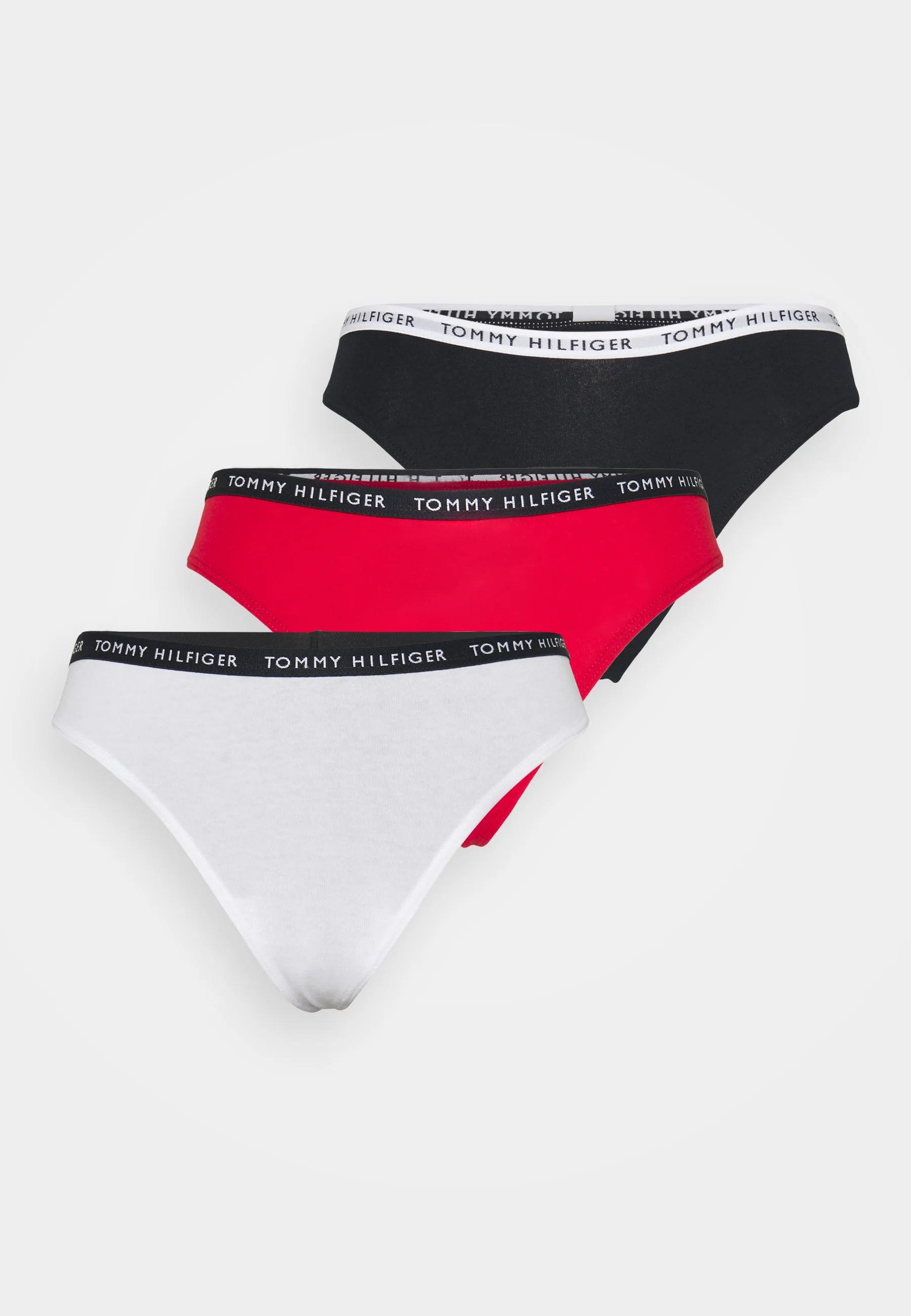 Tommy Hilfiger - Lot de 3 slips, blanc, ciel désert, rouge primaire