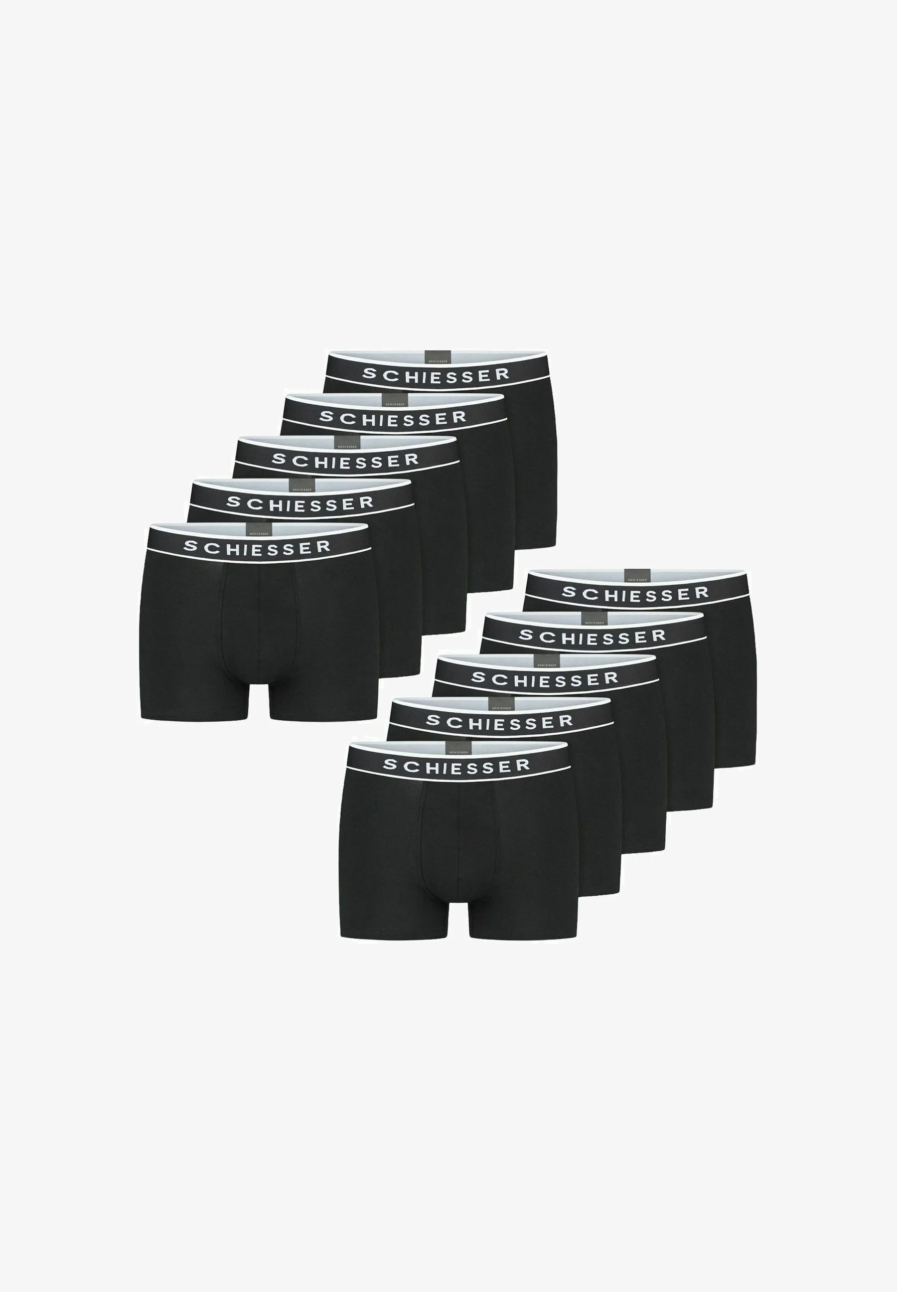 Lot de 10 boxers Schiesser – Noir