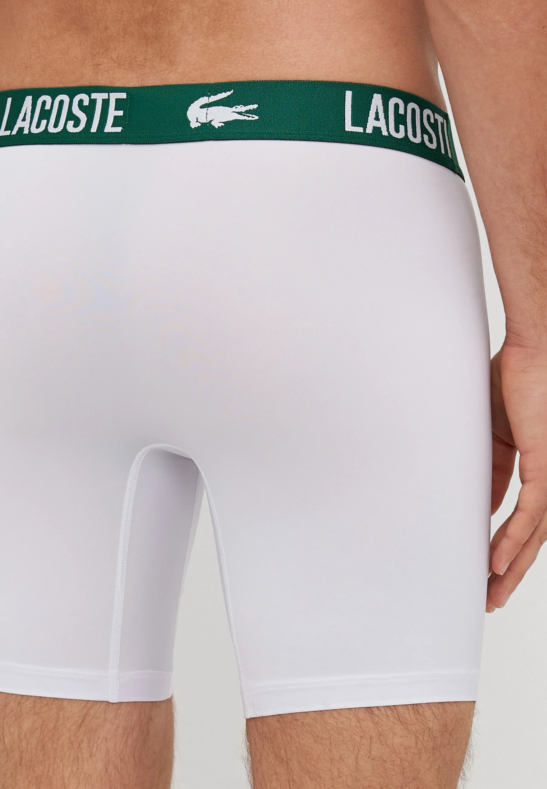 Lacoste Sport Performance Spodní prádlo 3 Pack Stretch Trunks – černá, Flagstone bílá, šedá