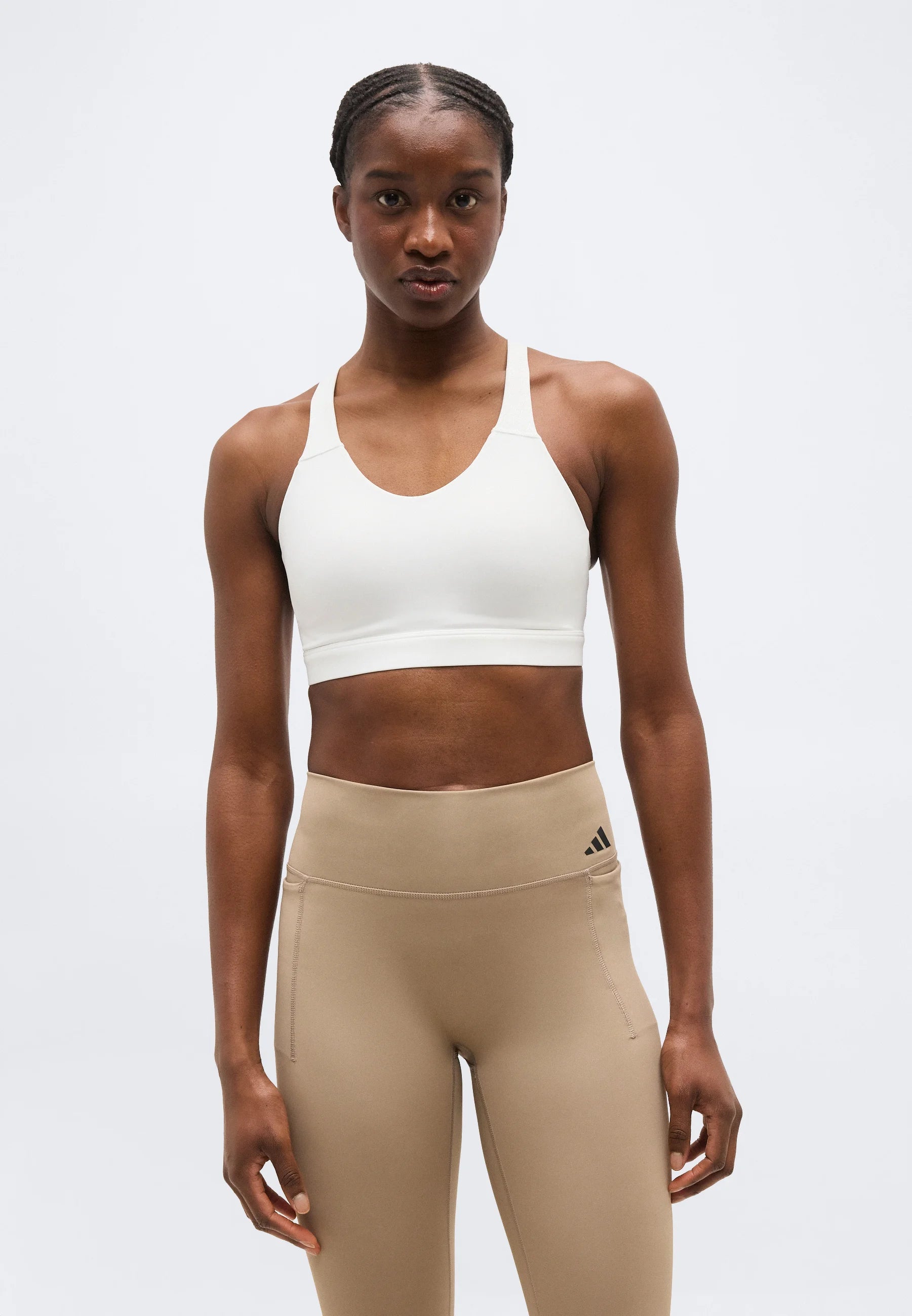 Adidas Performance Optime Essentials High Support Bra – White