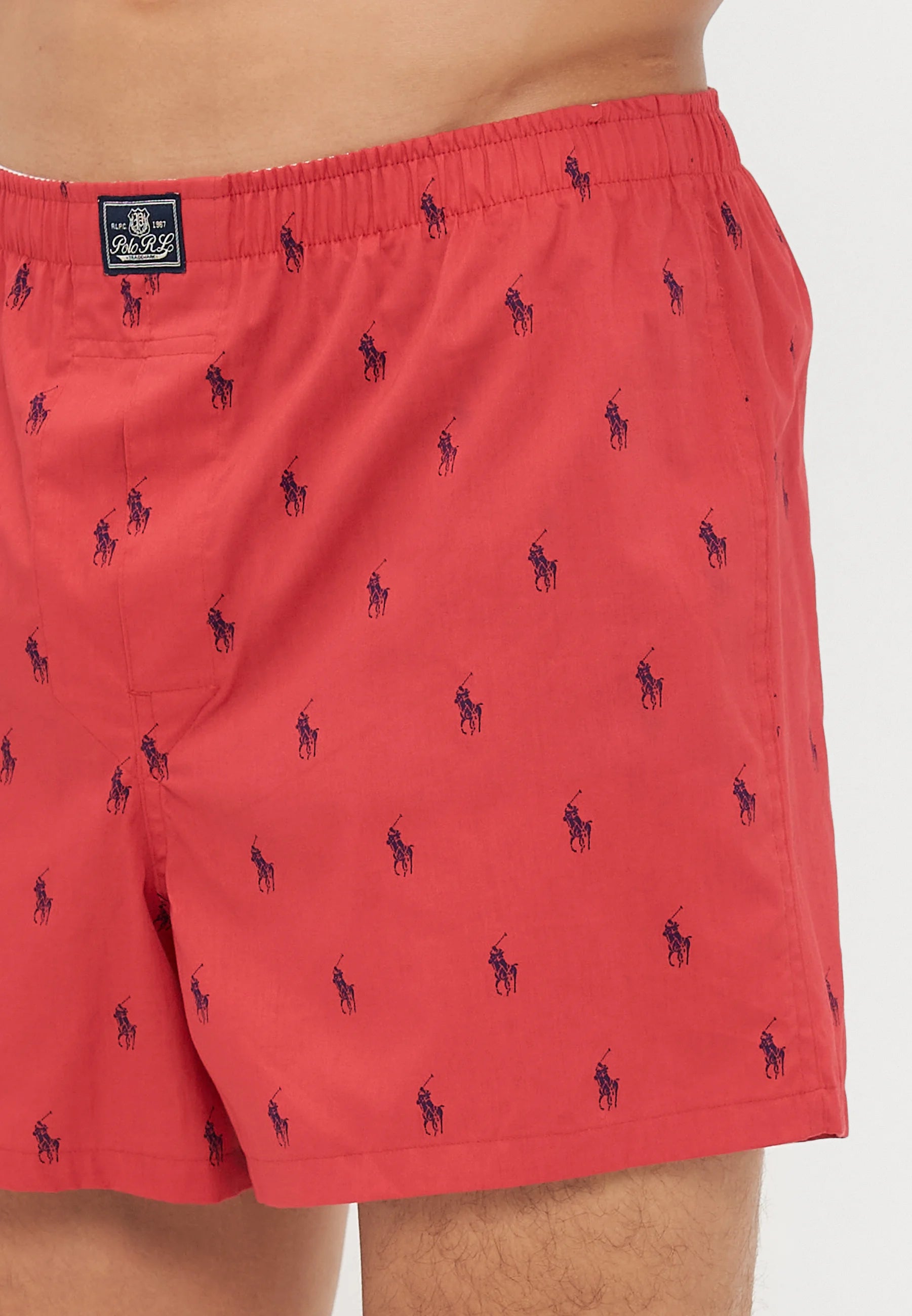 Boxer ouvert en coton Polo Ralph Lauren – Lot de 3 – Rouge, Bleu marine, Vin