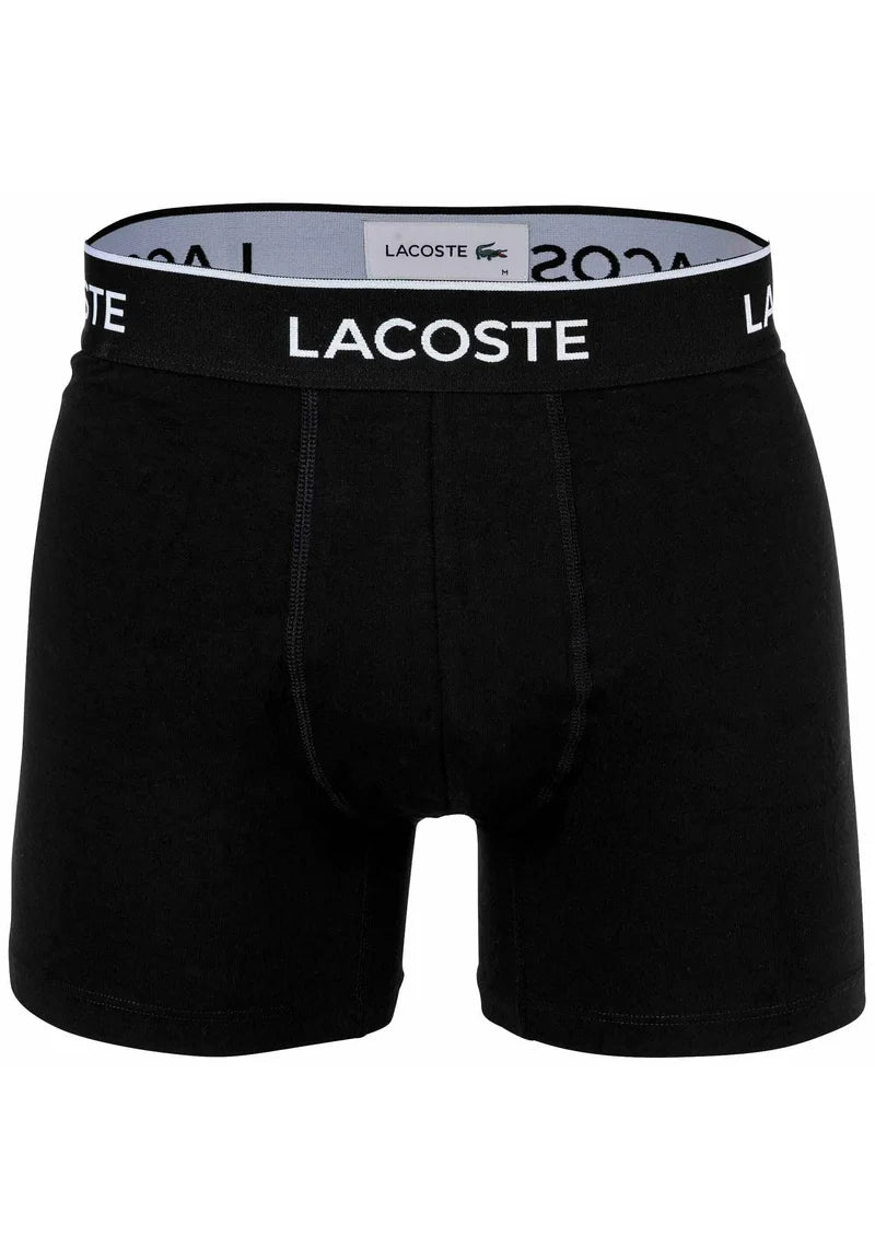 Lacoste 6 Pack Stretch Logobund Trunks – Black, White, Grey