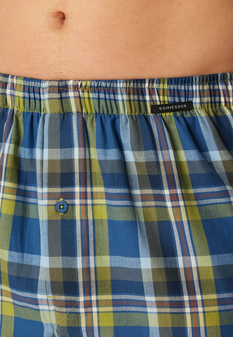 Schiesser Classic Cotton Boxershorts 2er-Pack – Grau Melange, Sortiert