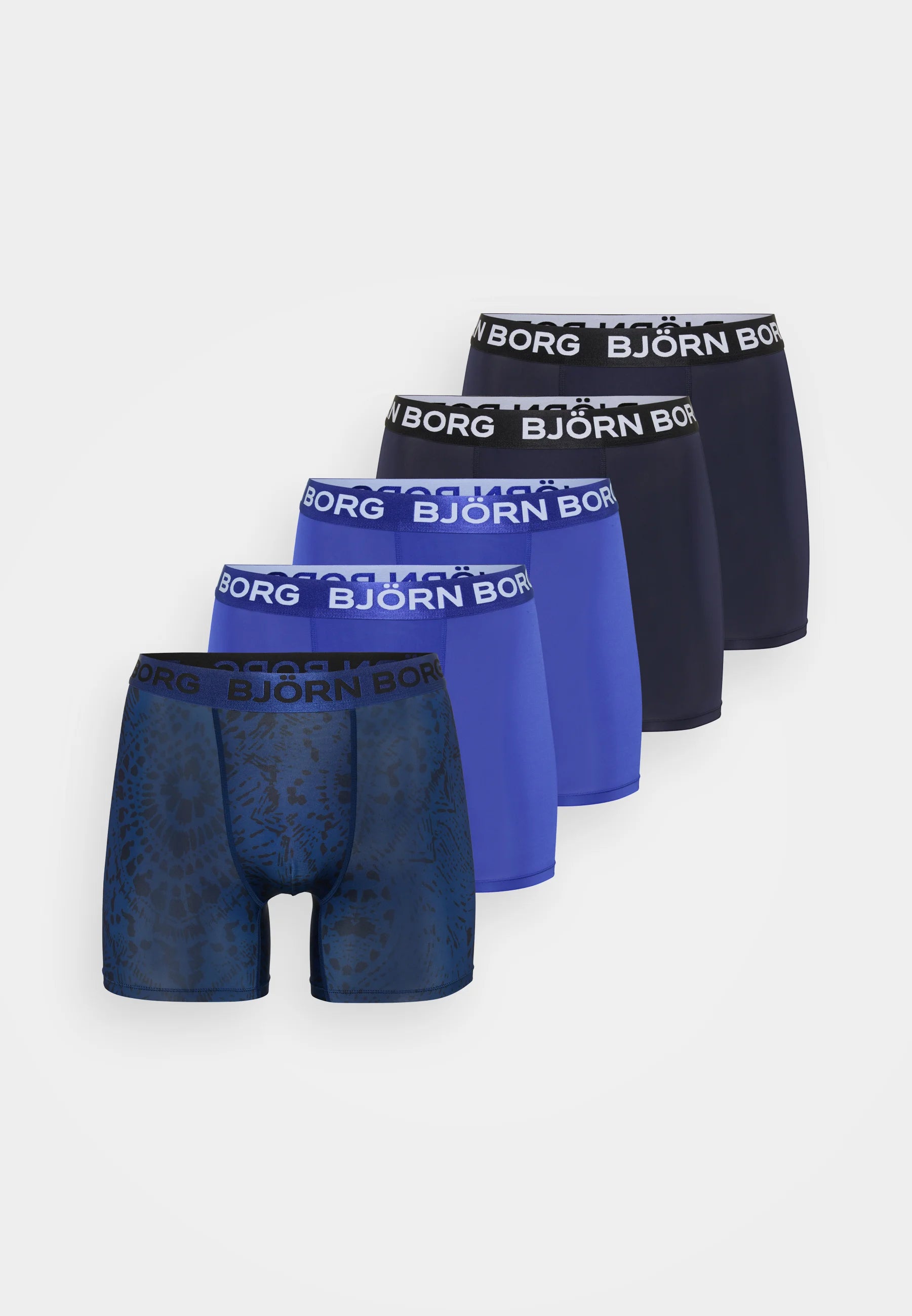 Björn Borg Sports 5 Pack Boxer Briefs – Blue, Black
