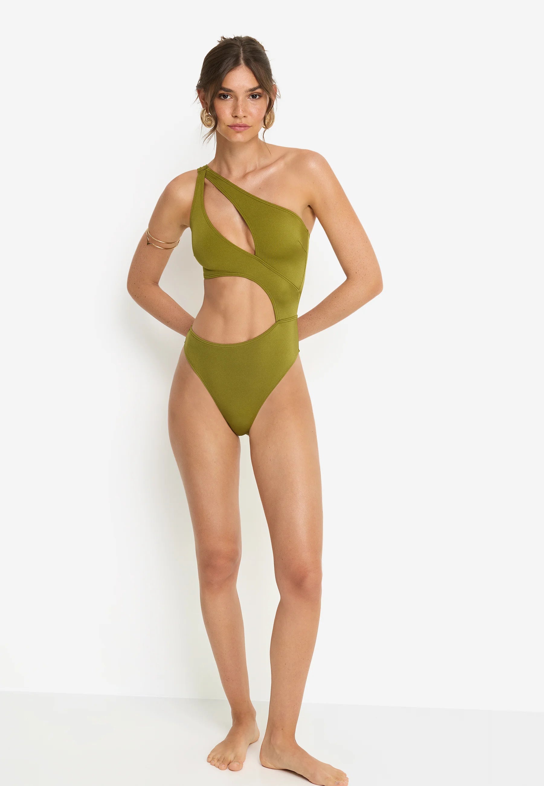 LASCANA Monokini Swimsuit – Green Moss