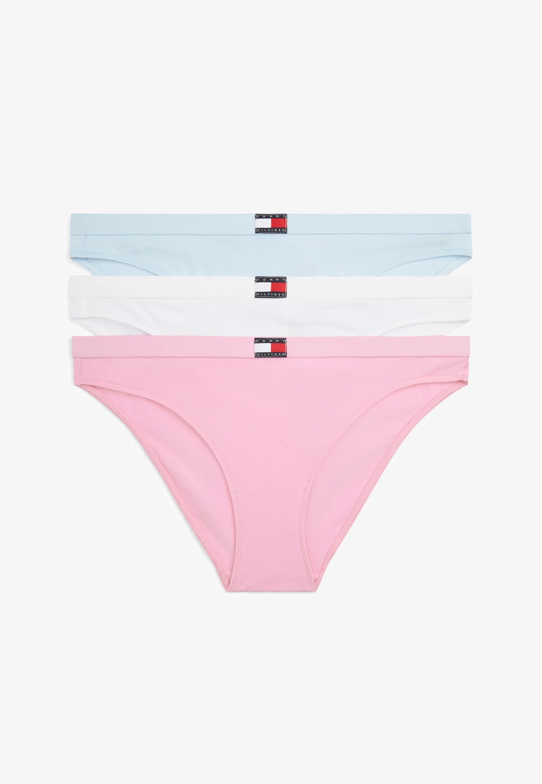 Tommy Hilfiger Heritage Briefs – 3 Pack, Classic Pink, Keepsake Blue, White