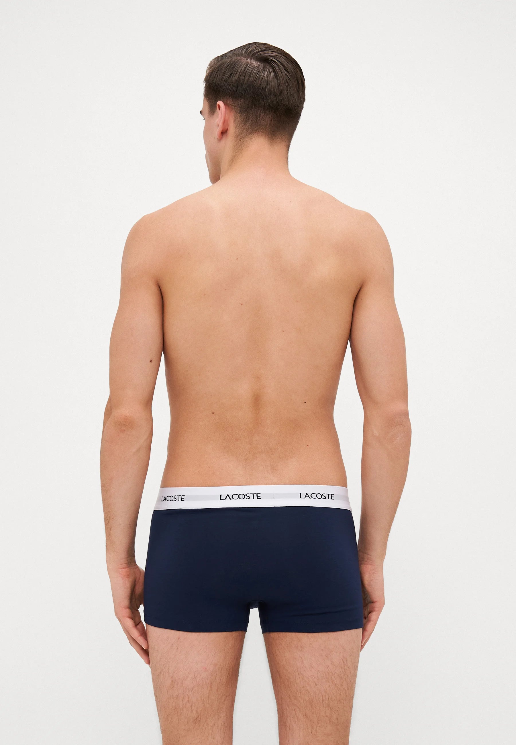 Lacoste Court 3 Pack Stretch Trunks – Black, Green, Navy Blue