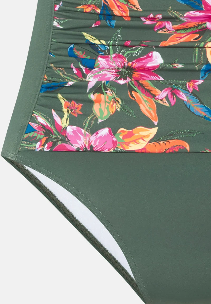 LASCANA Printed Swimsuit – Olive Print