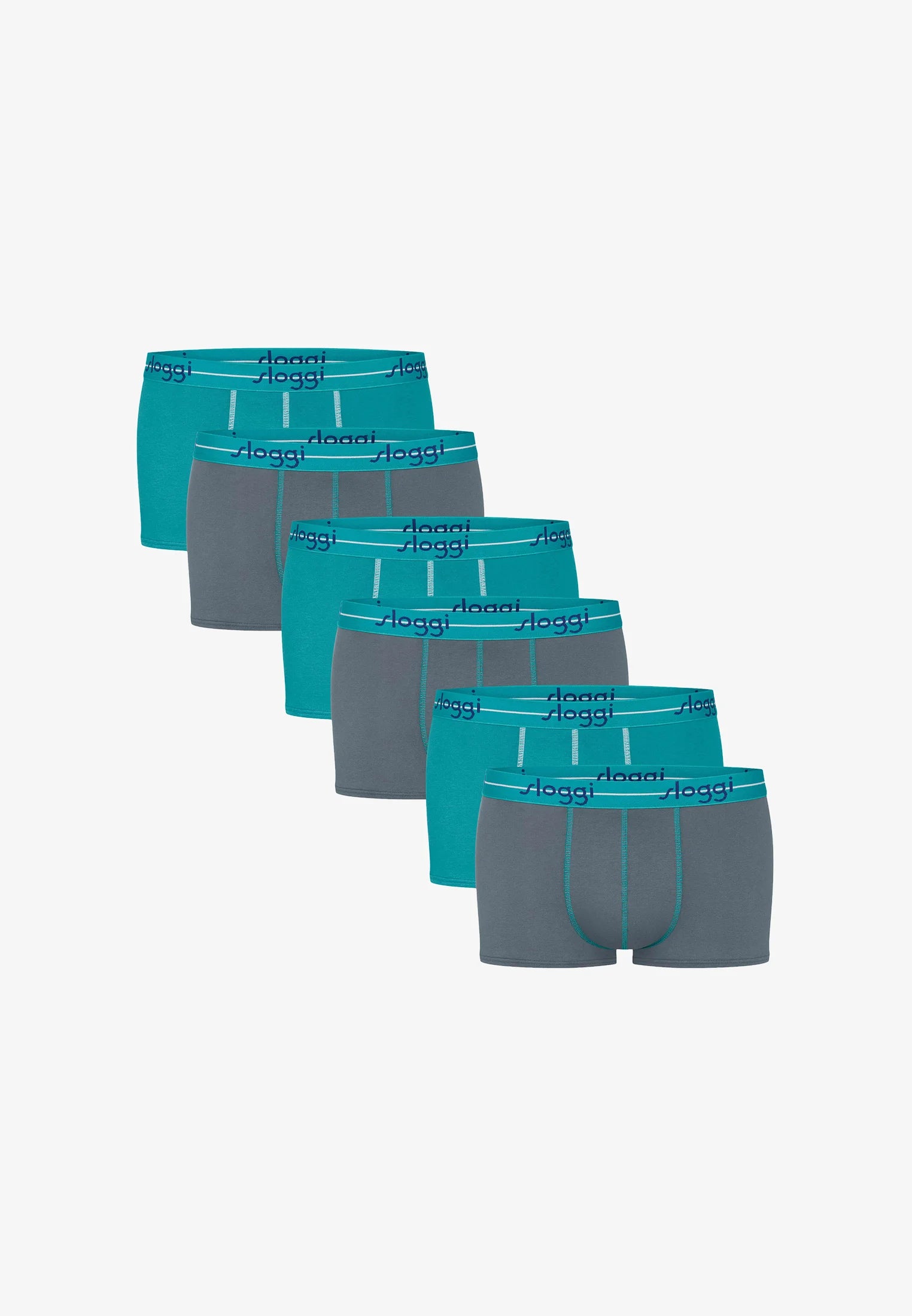 Sloggi Start Hipster Trunks 6er-Pack – Türkis-Licht-Kombination