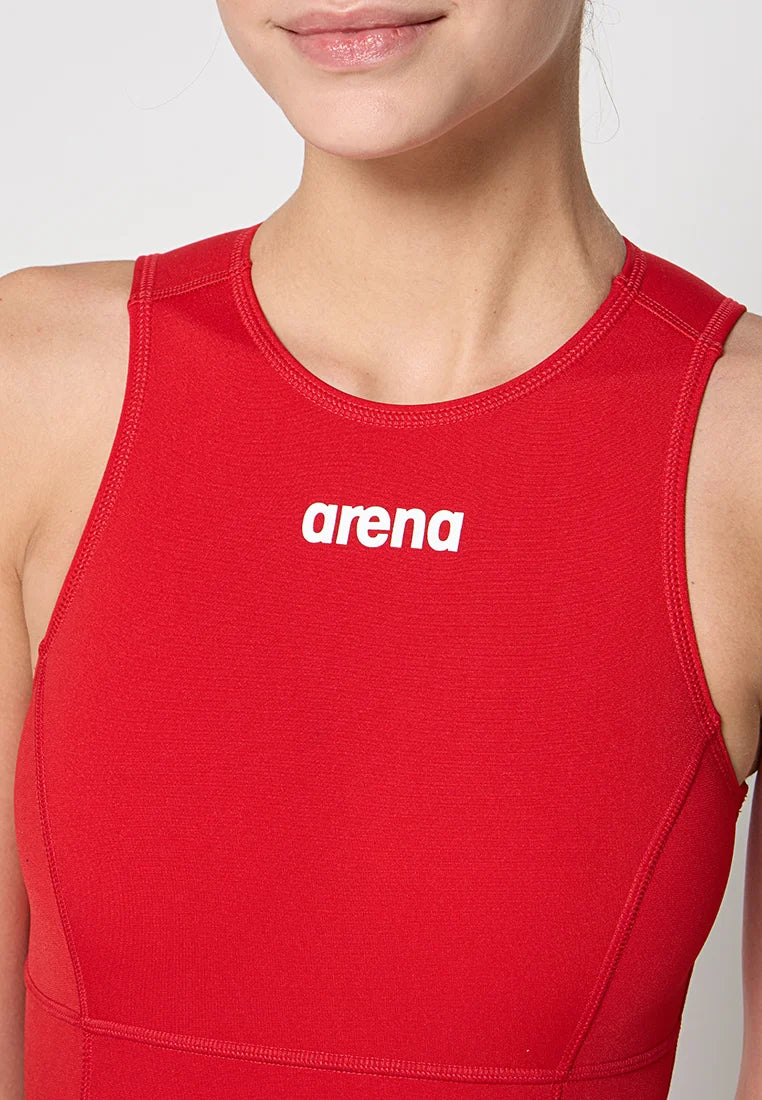 Costume intero Arena Waterpolo Solid – Rosso, Bianco