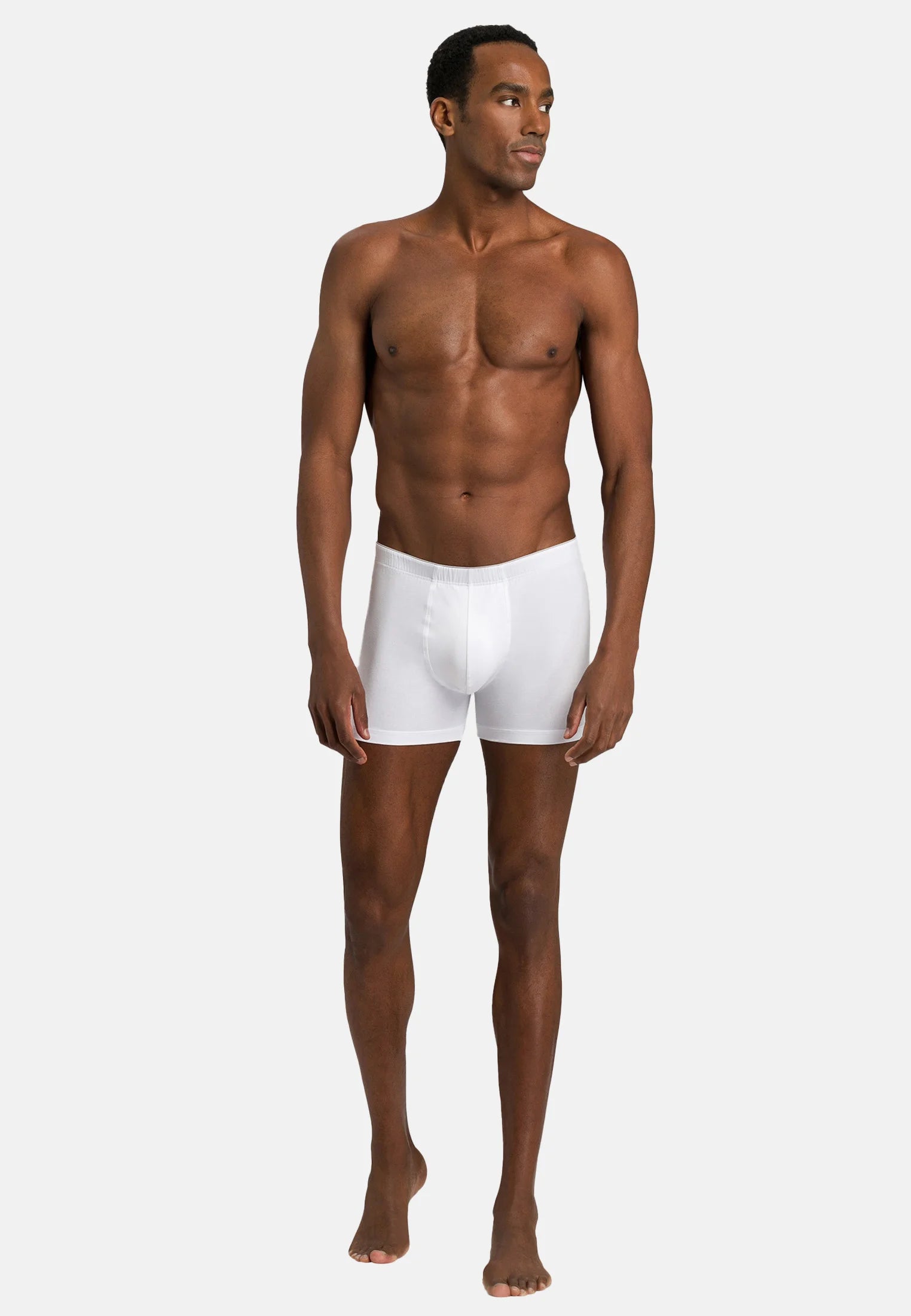 Boxer a gamba corta HANRO COTTON SUPERIOR – Bianco
