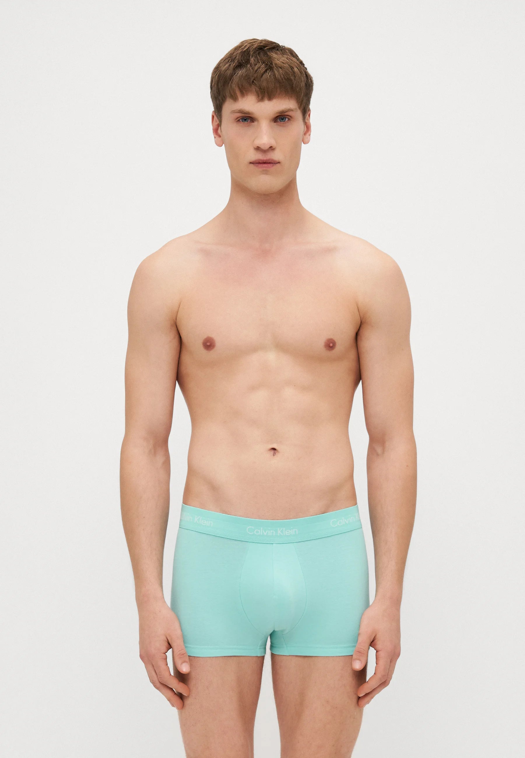 Calvin Klein Cotton Stretch Trunks – 3 Pack – Faded Denim, Celadon Tint, Beau
