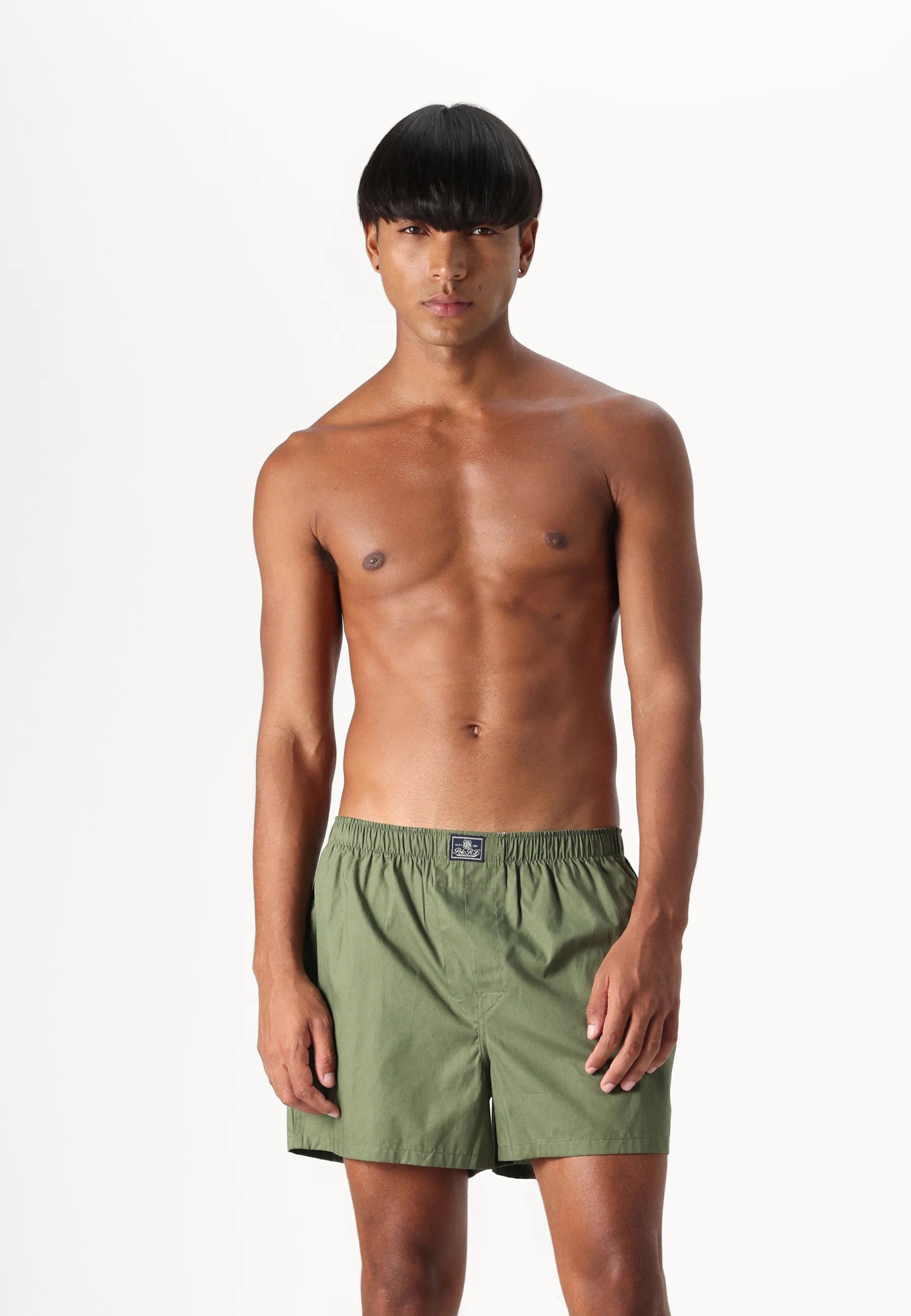 Polo Ralph Lauren Cotton Open Boxer Shorts – 3 Pack – Black, Olive, Red
