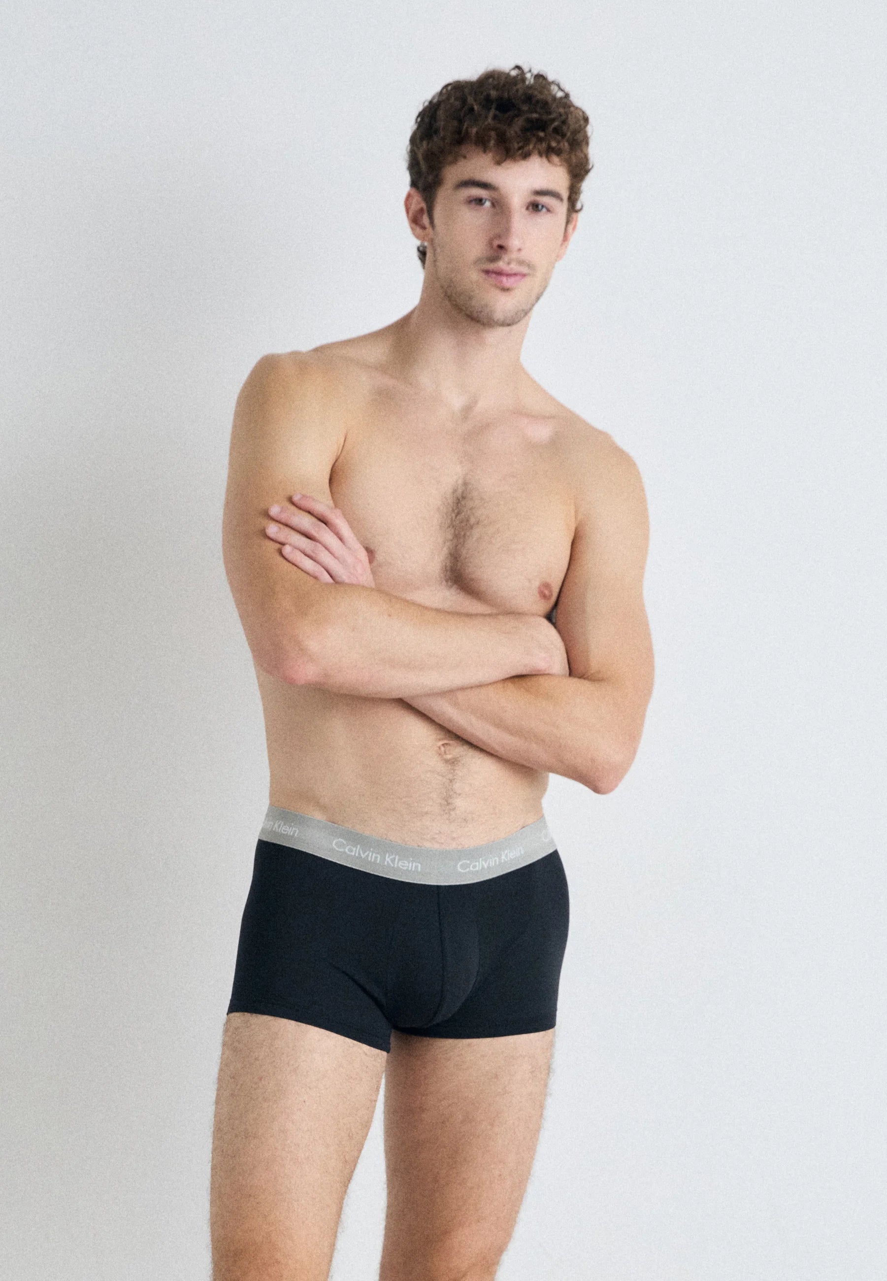 Calvin Klein Cotton Stretch Trunks – 3 Pack – Rock Ridge, Fudge