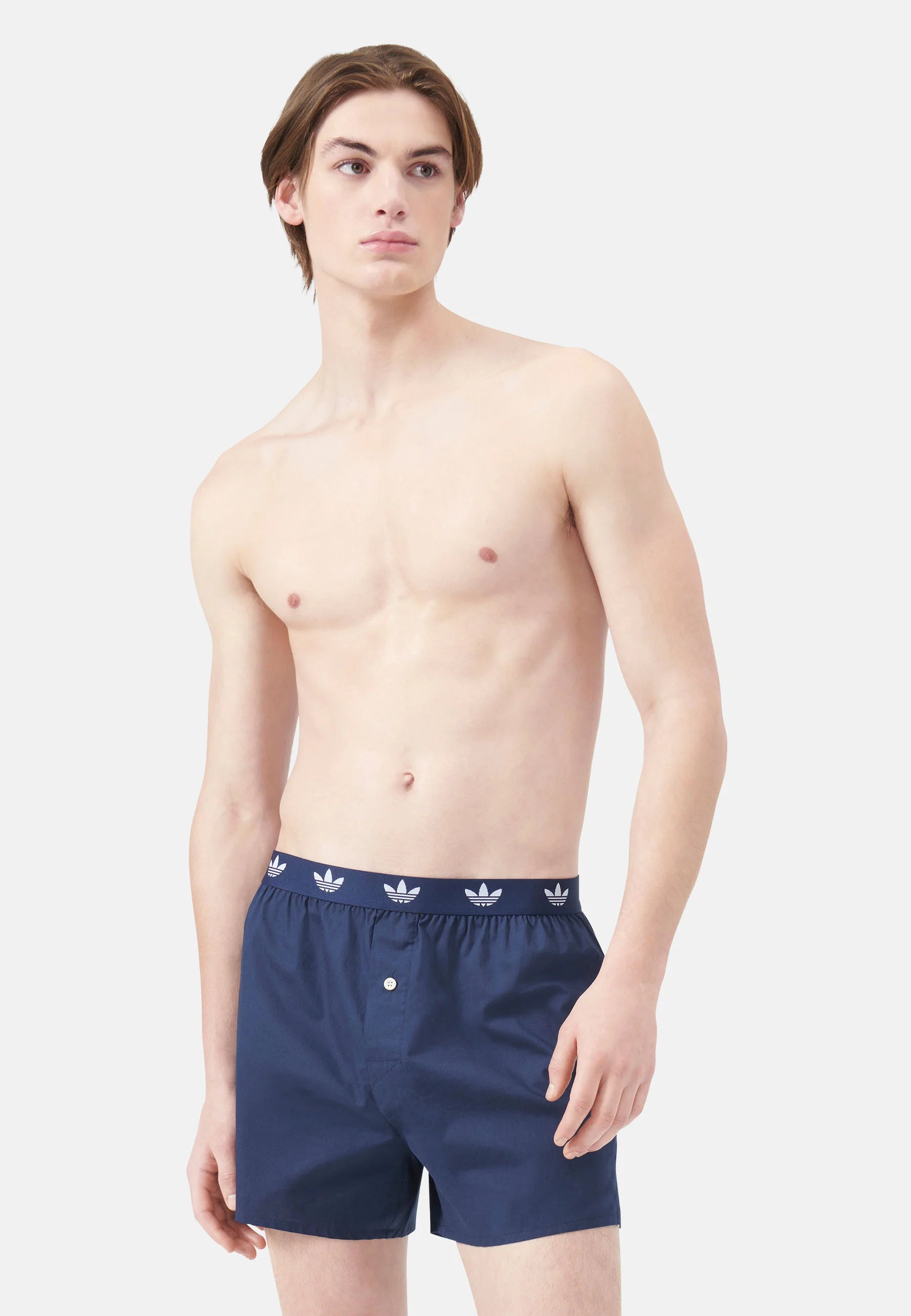 Adidas Originals Lot de 2 boxers – Bleu foncé, Bleu clair