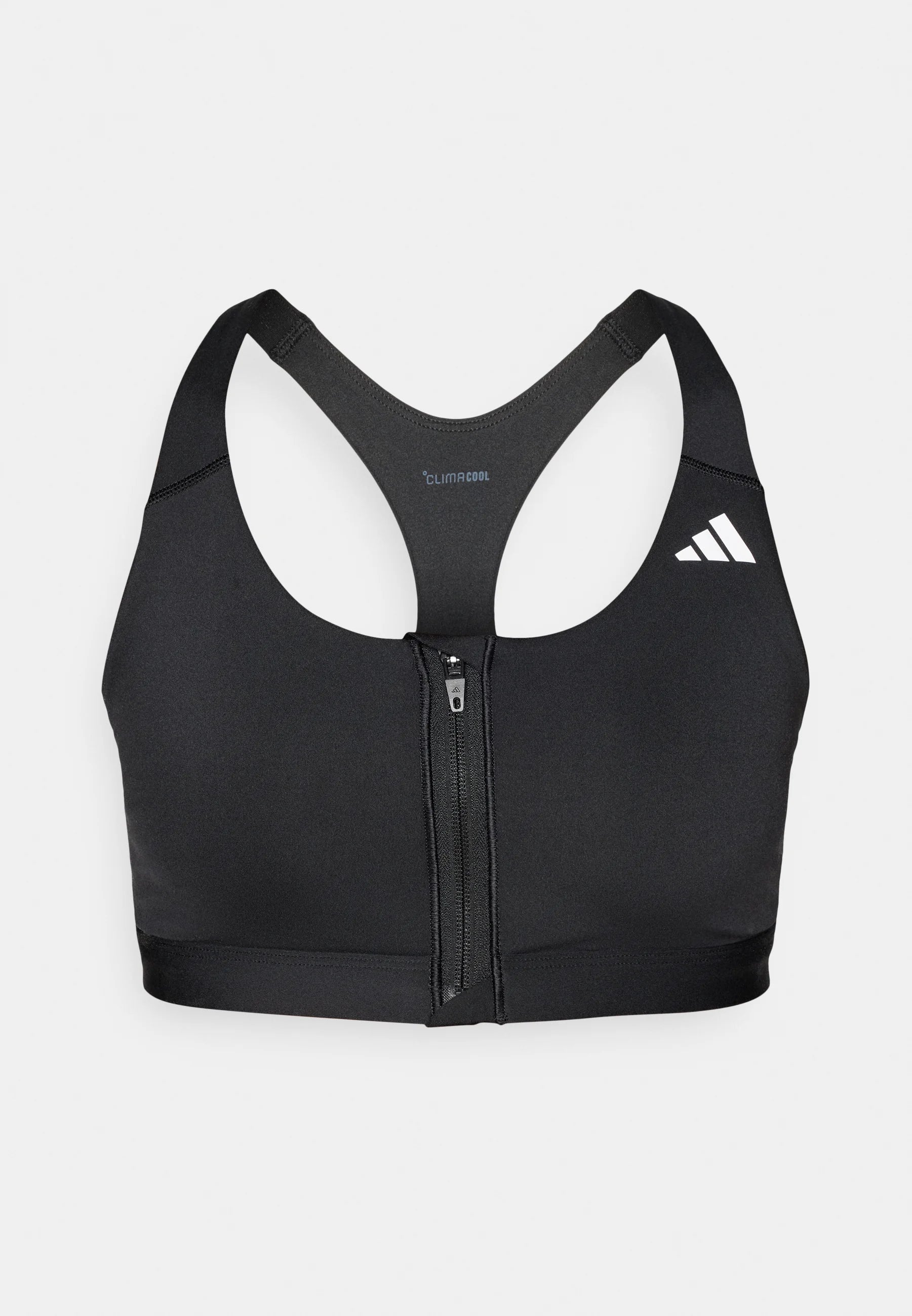 Adidas Performance Optime Zip-Front Medium Support Bra – Black